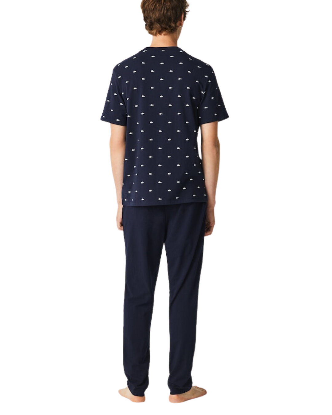 Lacoste Herre krokodilleprint Stretch Bomuld T-shirt