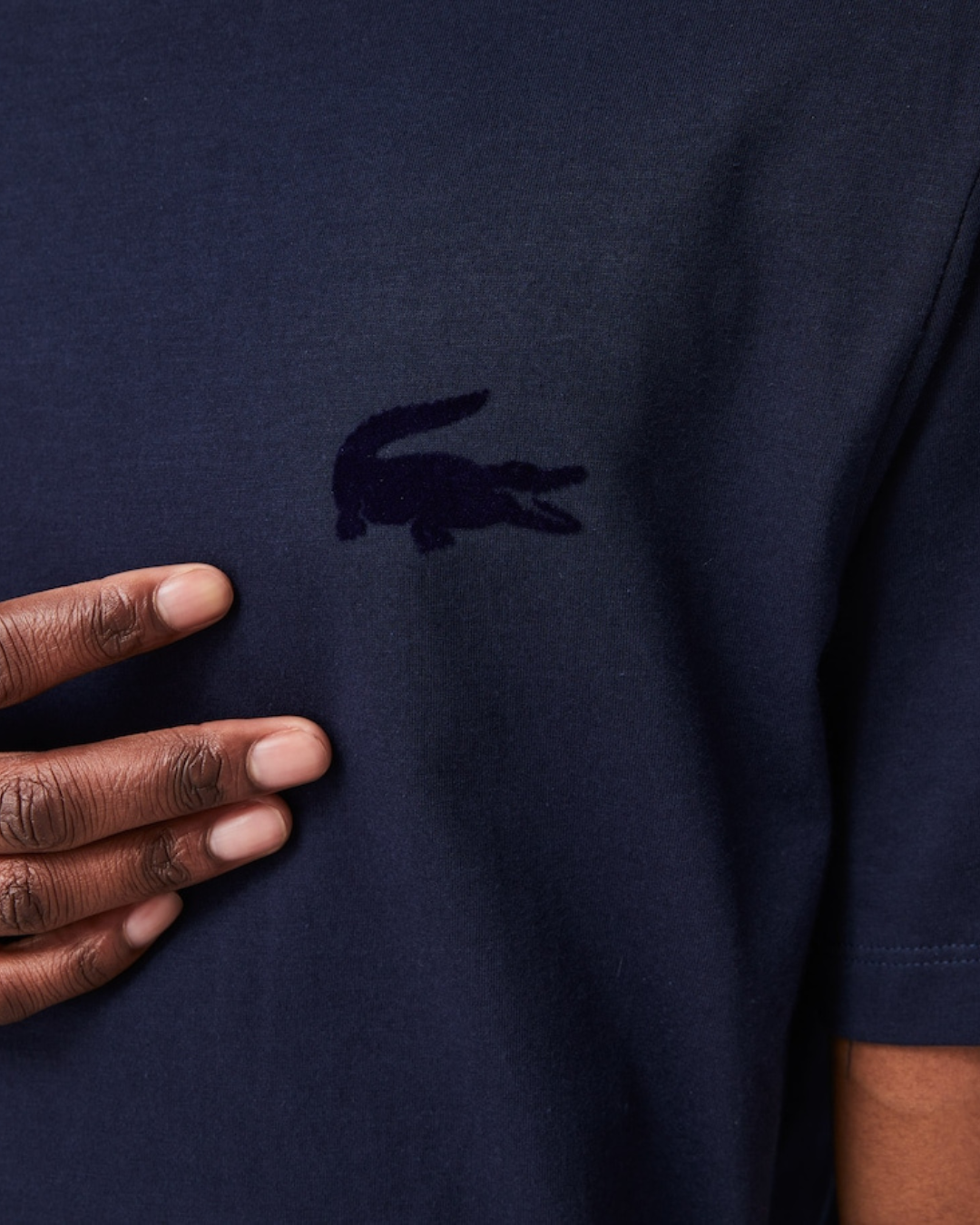 Lacoste Herre velour krokodille bomuld T-shirt