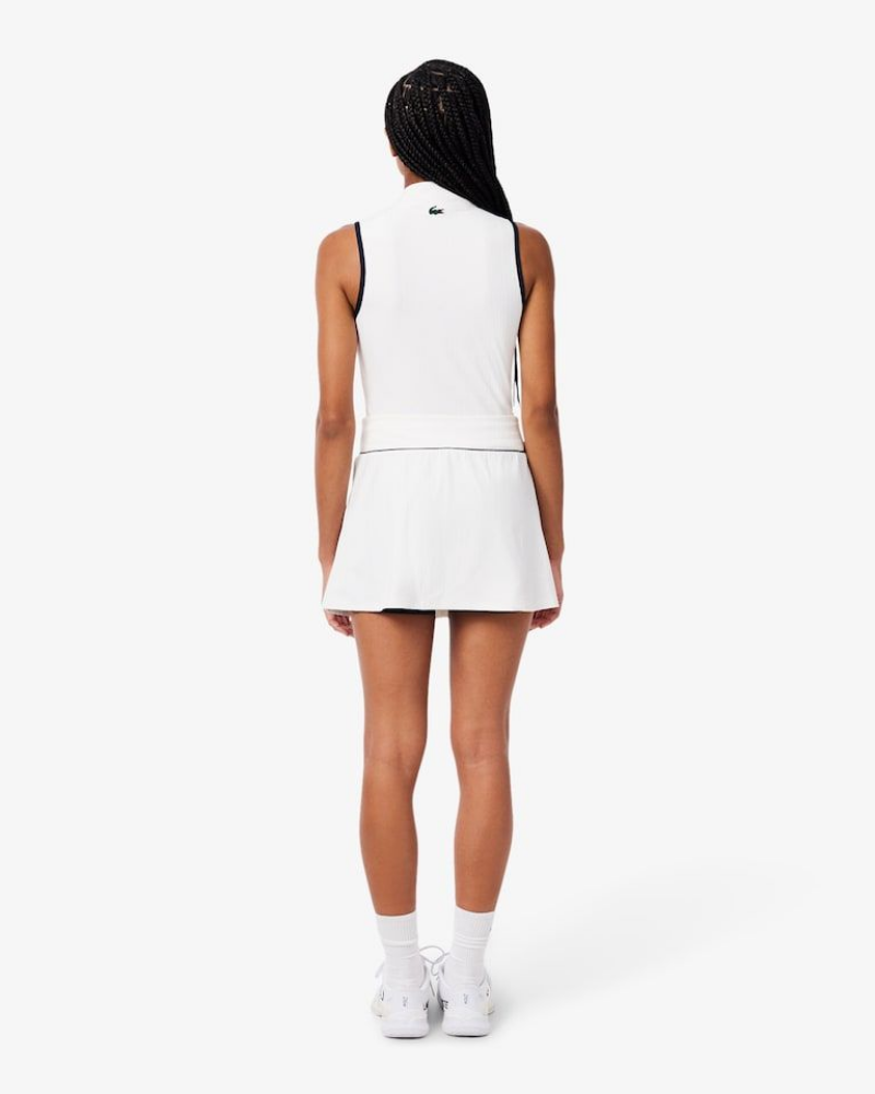 Lacoste Dame Ultra Dry Tennis Heritage Ribbed Skirt