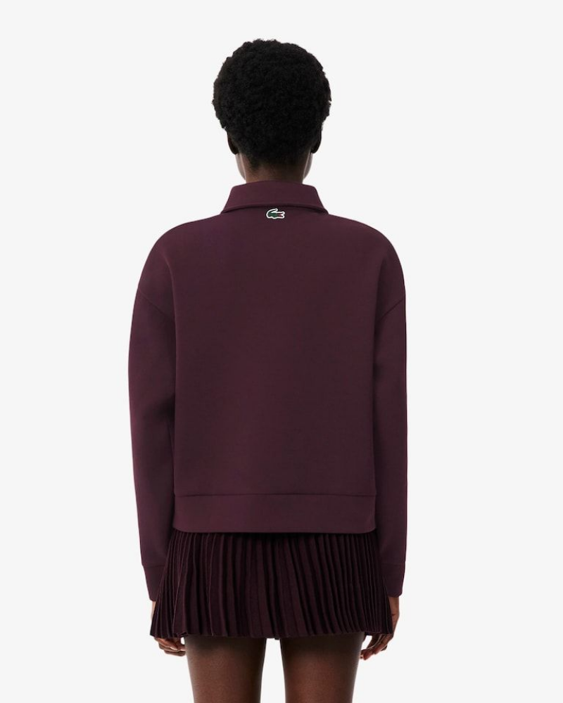 Lacoste Dame Tennis Heritage Zipped Badge Accent Sweatshirt