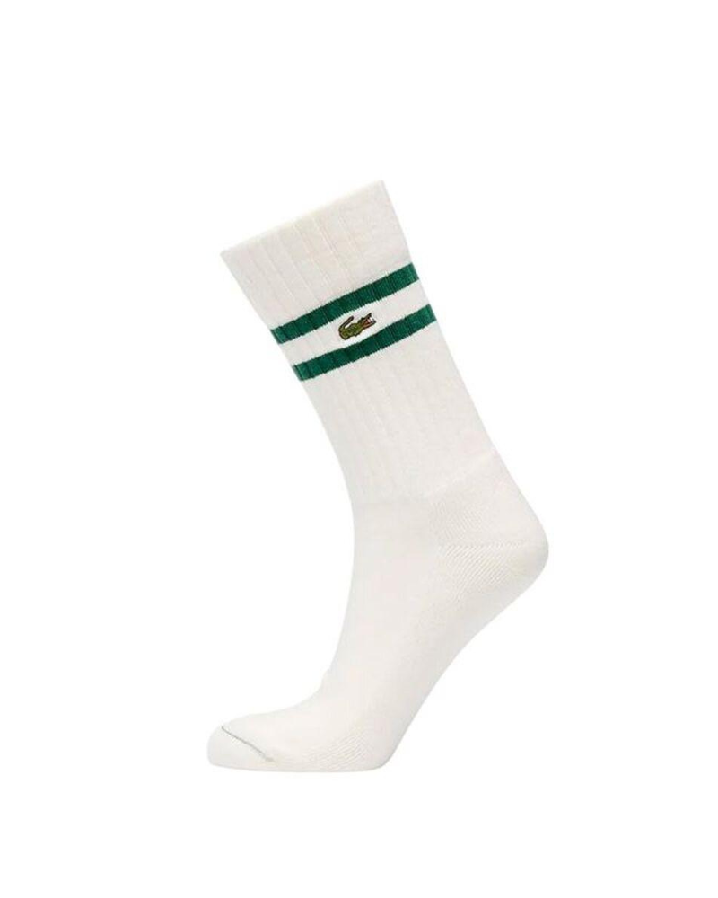 Lacoste Ribbed Cotton sokker Hvid/Grøn