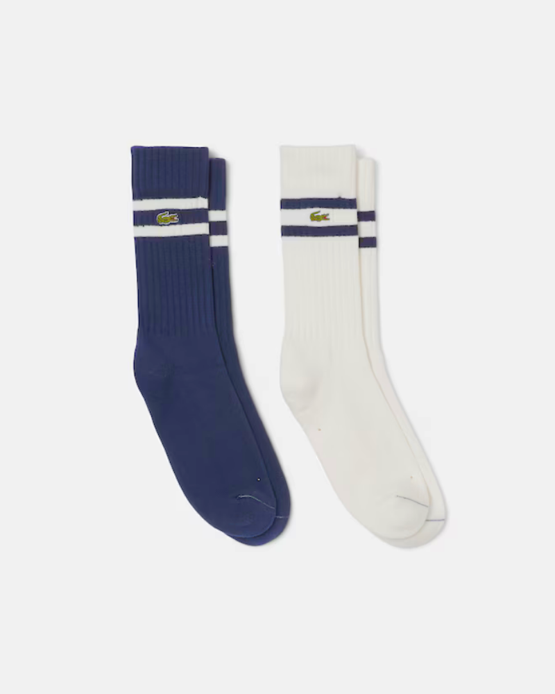 Lacoste Ribbed Cotton sokker Hvid/Marine