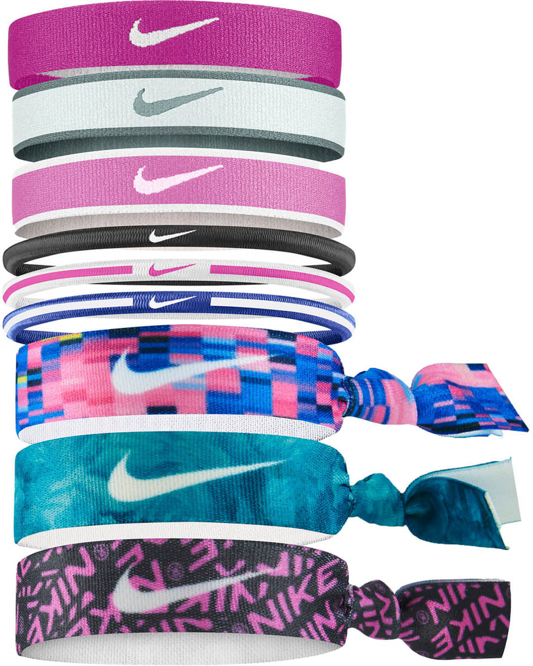 Nike Mixed Ponytail 9-Pak Hårbåndi