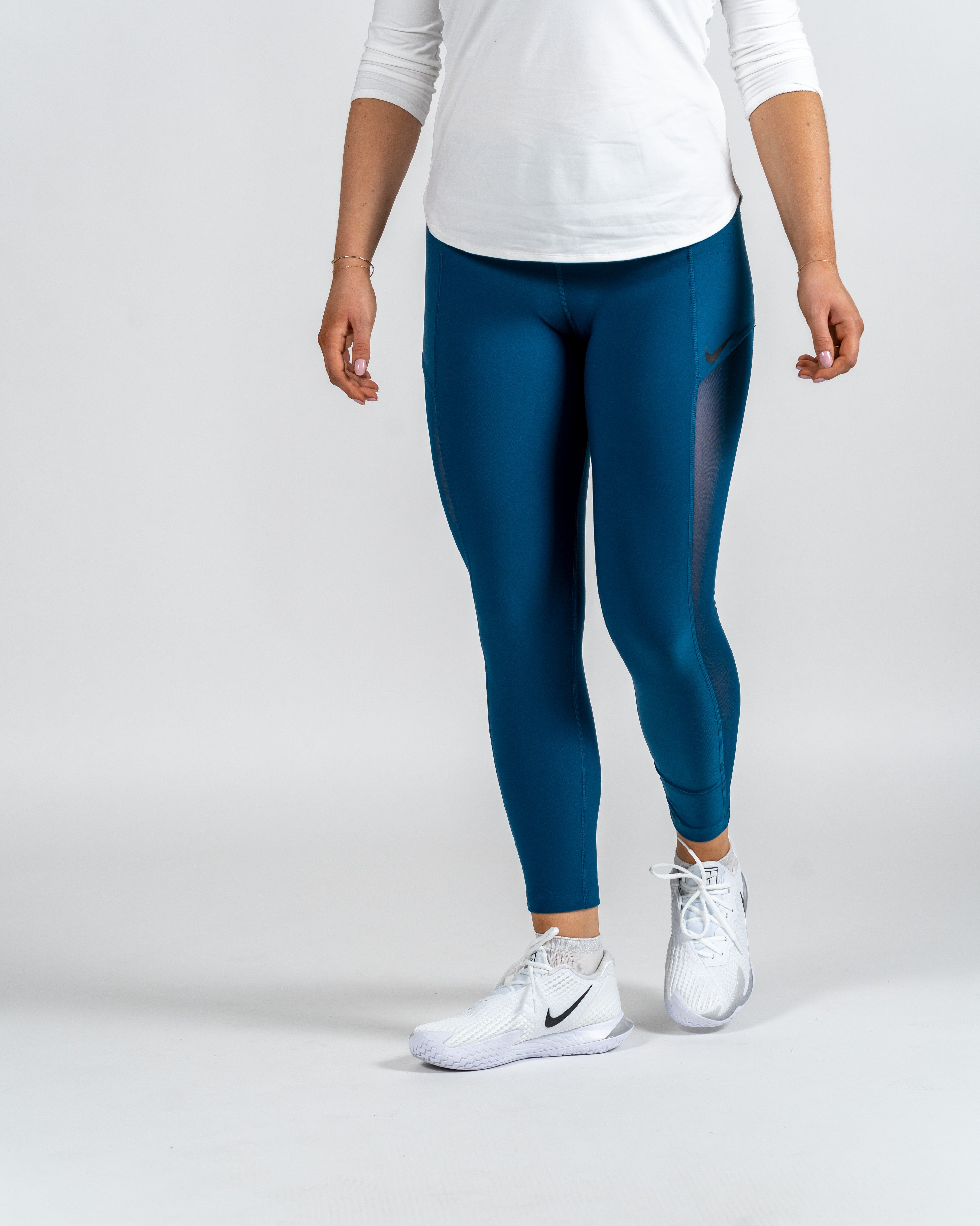 Nike Kvinde Power Lang Tight Petrol