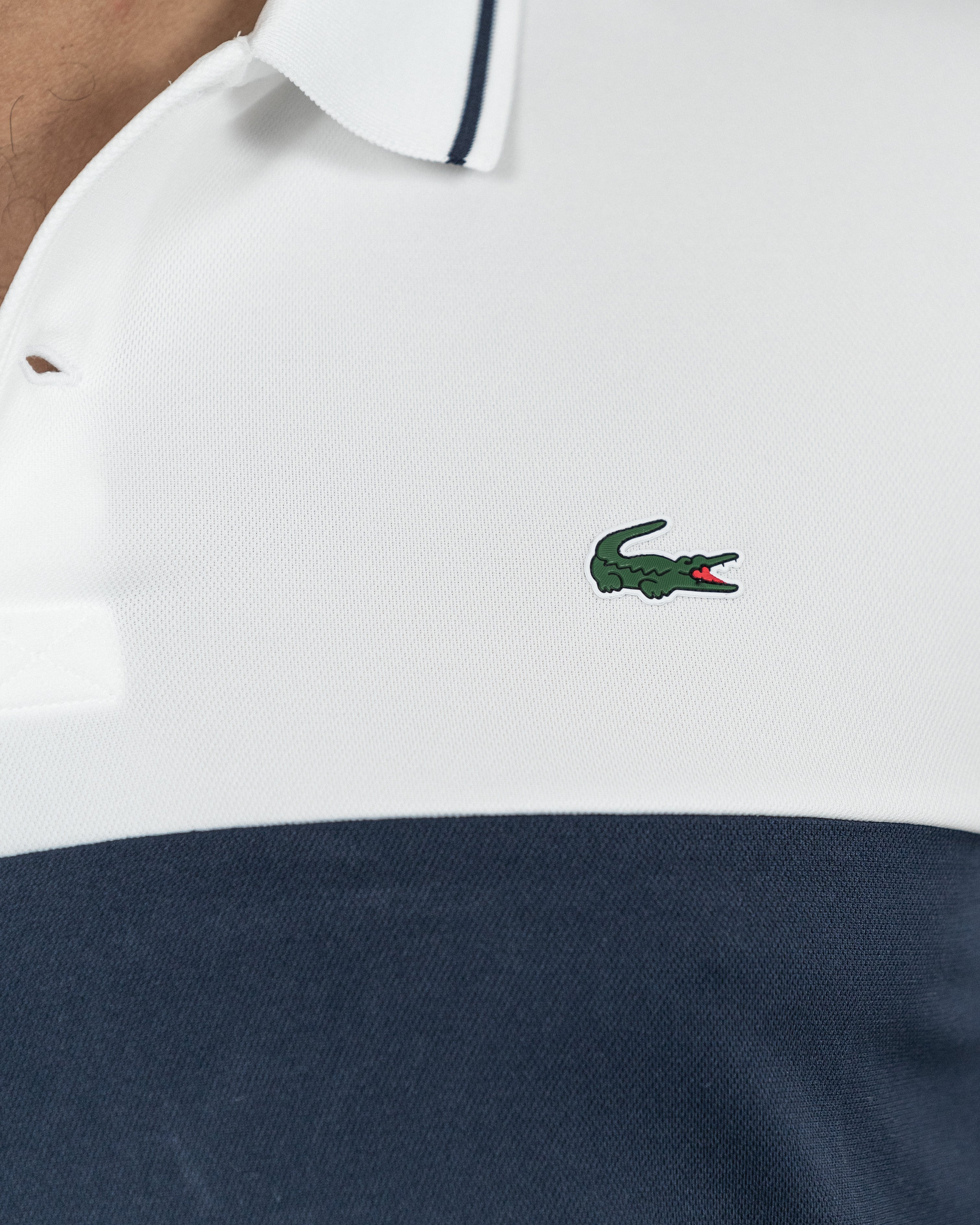 Lacoste Herre Polo Hvid/Navy