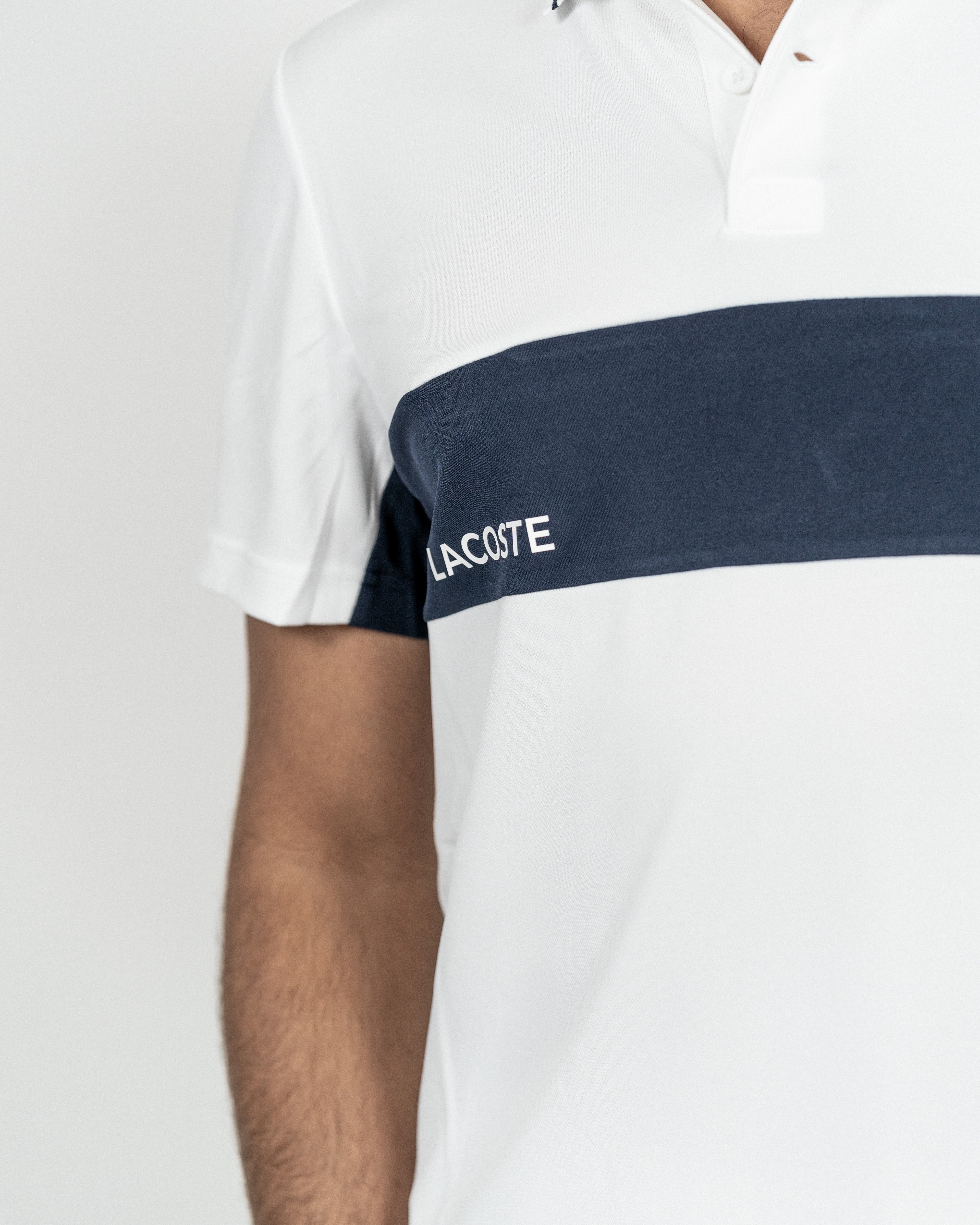 Lacoste Herre Polo Hvid/Navy