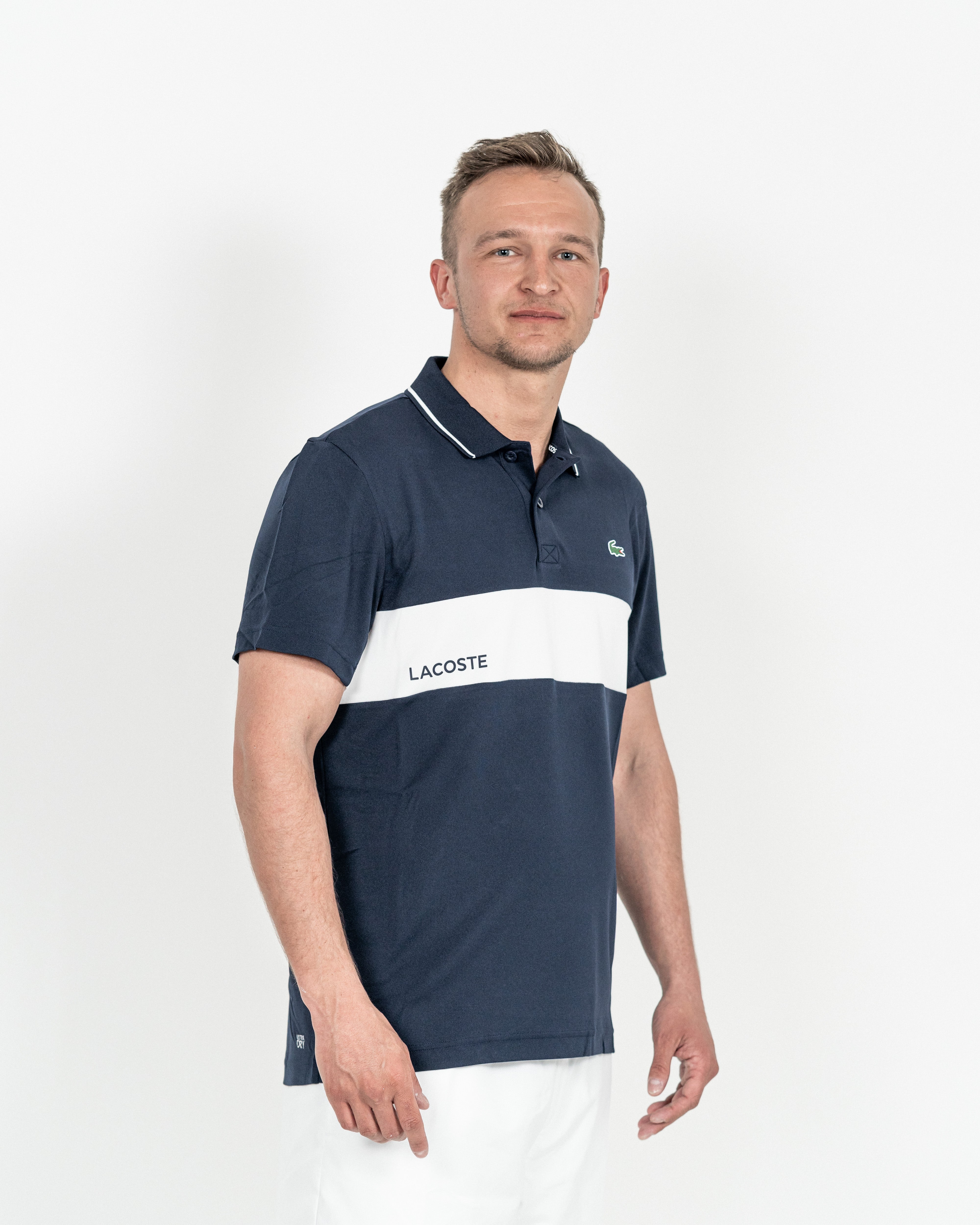 Lacoste Herre Polo Navy/Hvid