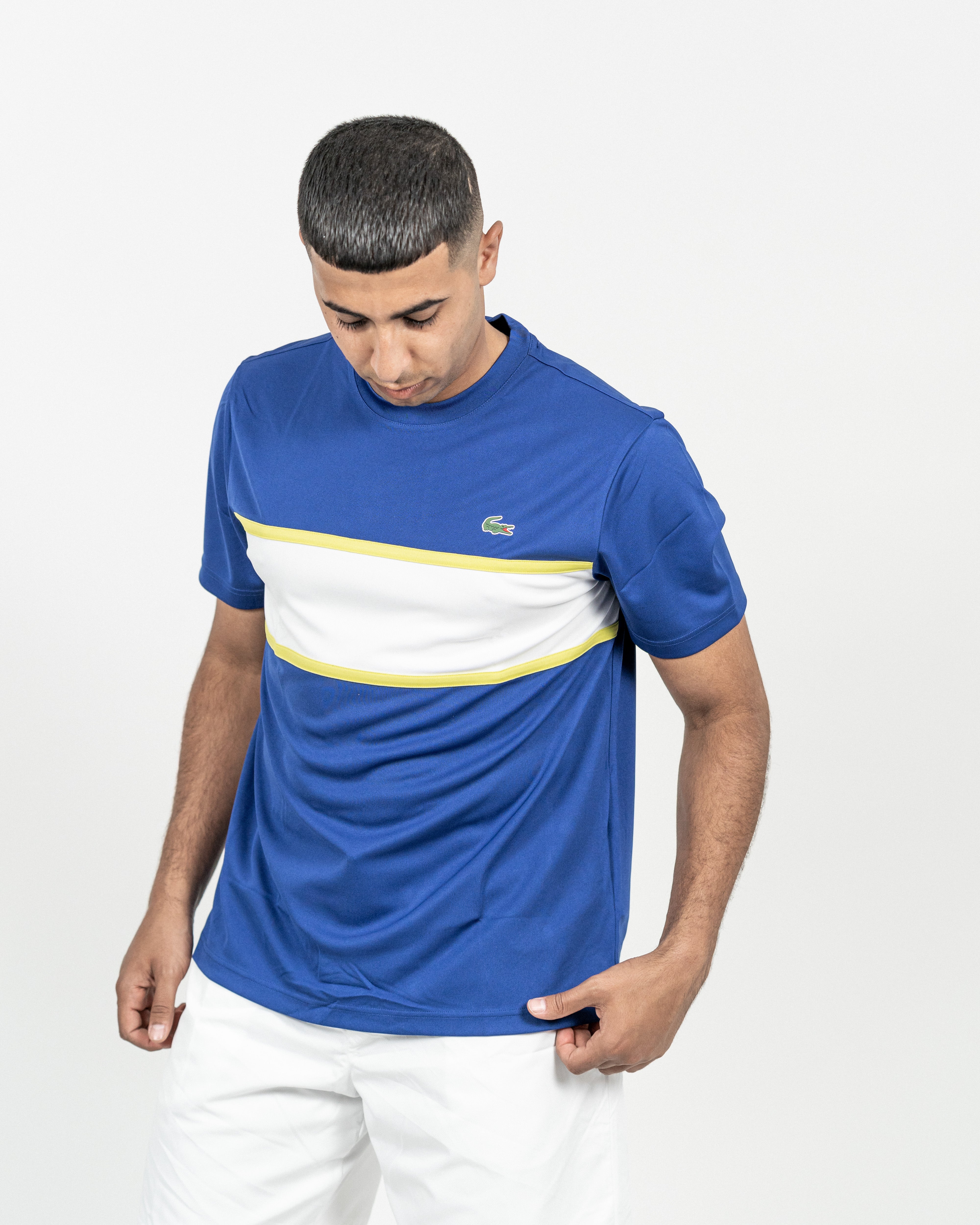 Lacoste Herre Dri-Fit T-shirt Blå