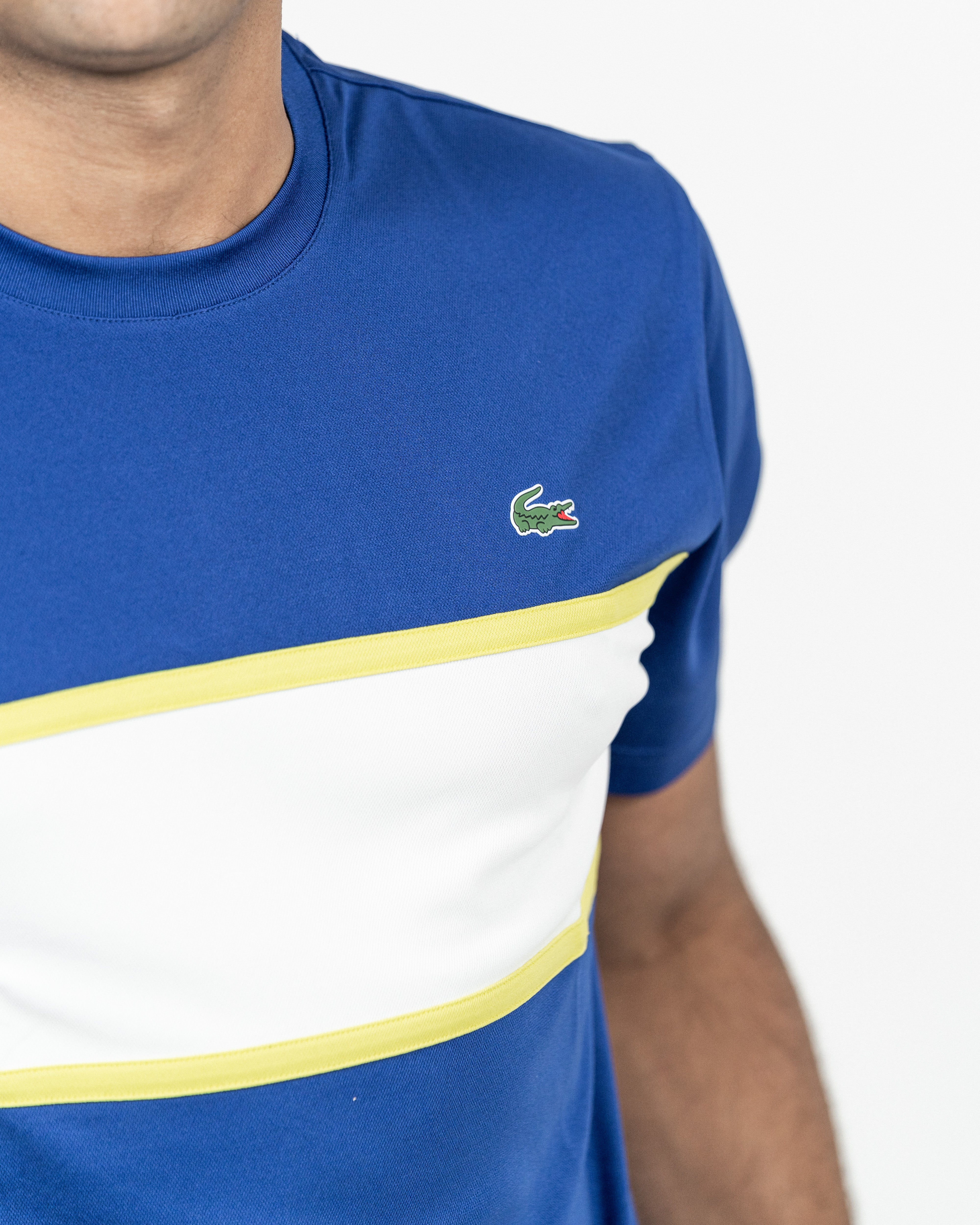 Lacoste Herre Dri-Fit T-shirt Blå