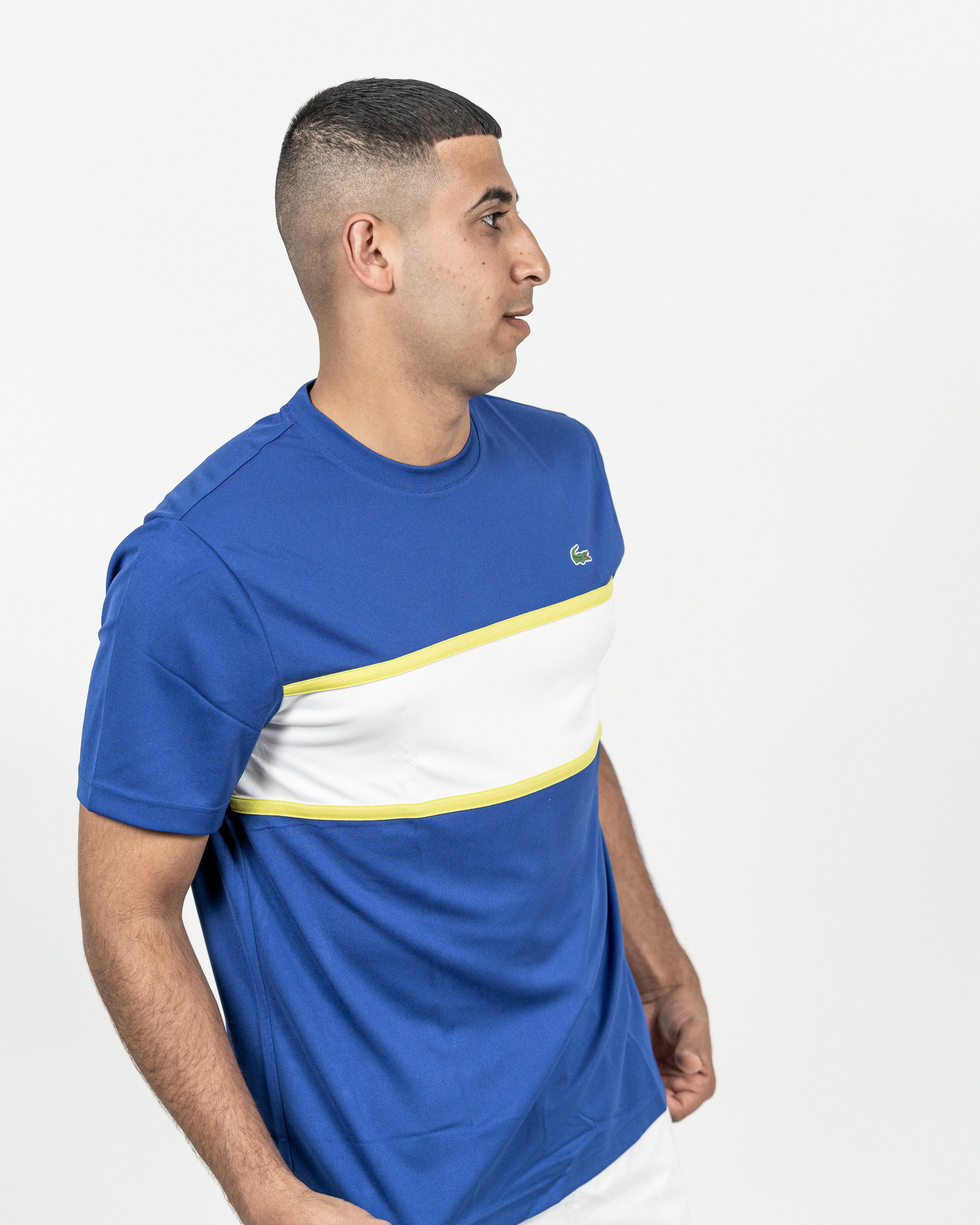 Lacoste Herre Dri-Fit T-shirt Blå