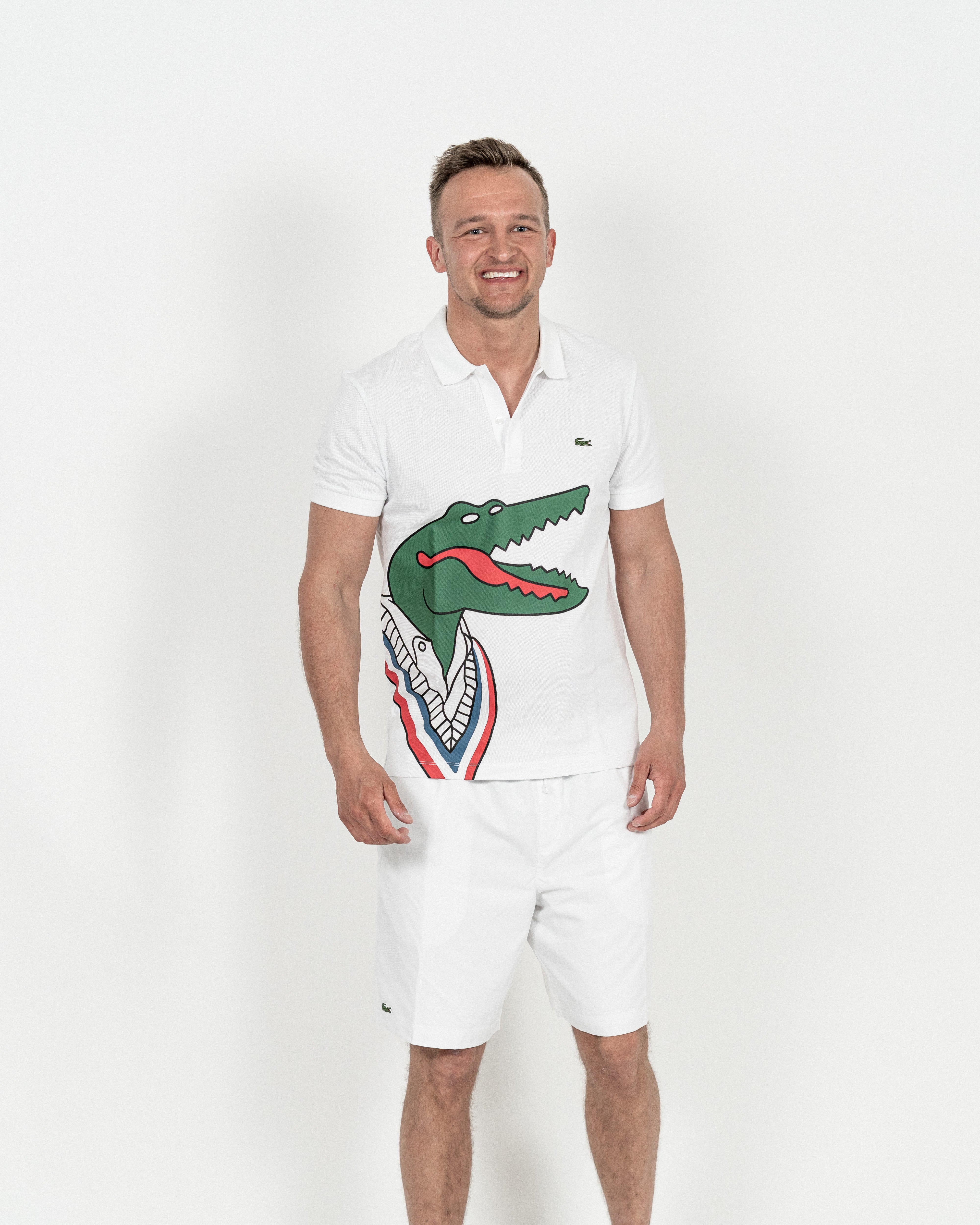 Lacoste Unisex Krokodille Polo Hvid