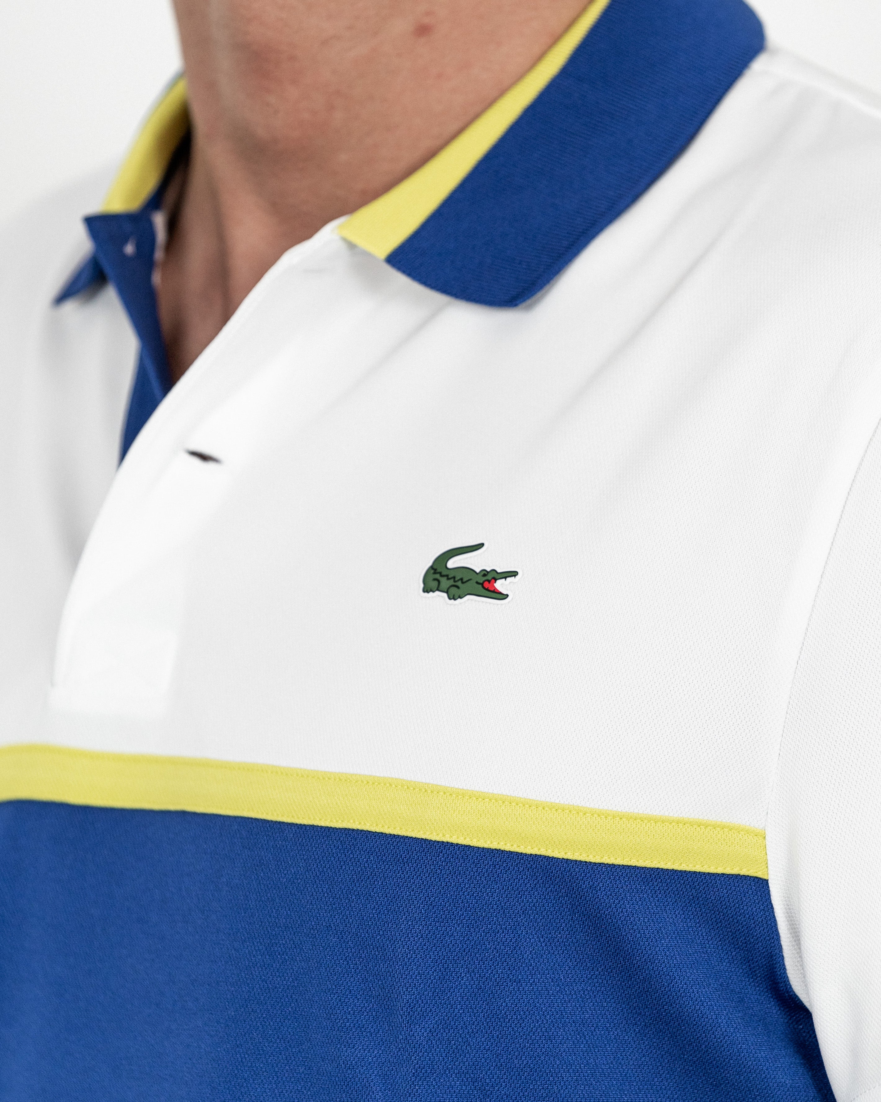 Lacoste Herre Sport Polo Hvid/Blå