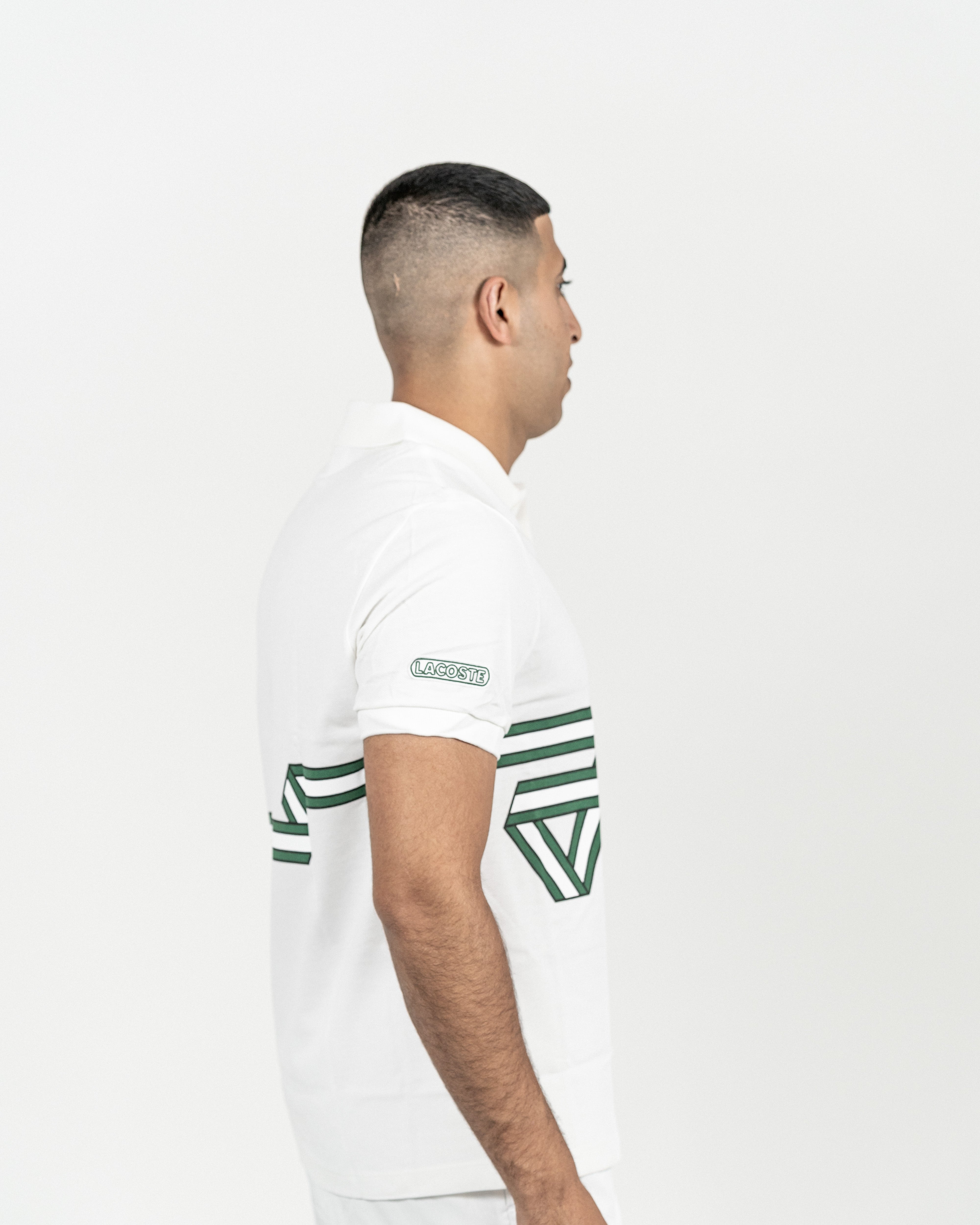 Lacoste Herre Polo Hvid m/Grøn