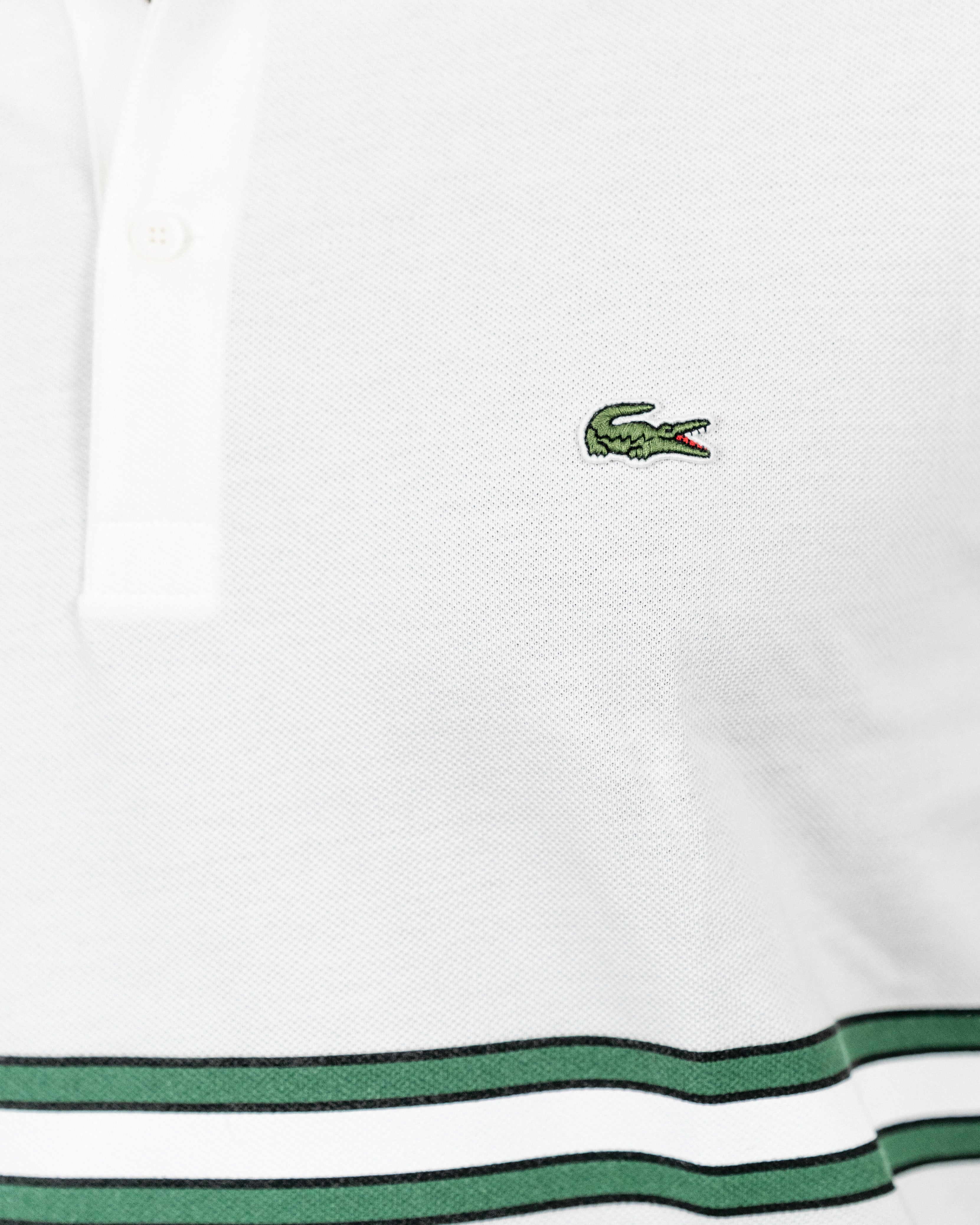 Lacoste Herre Polo Hvid m/Grøn