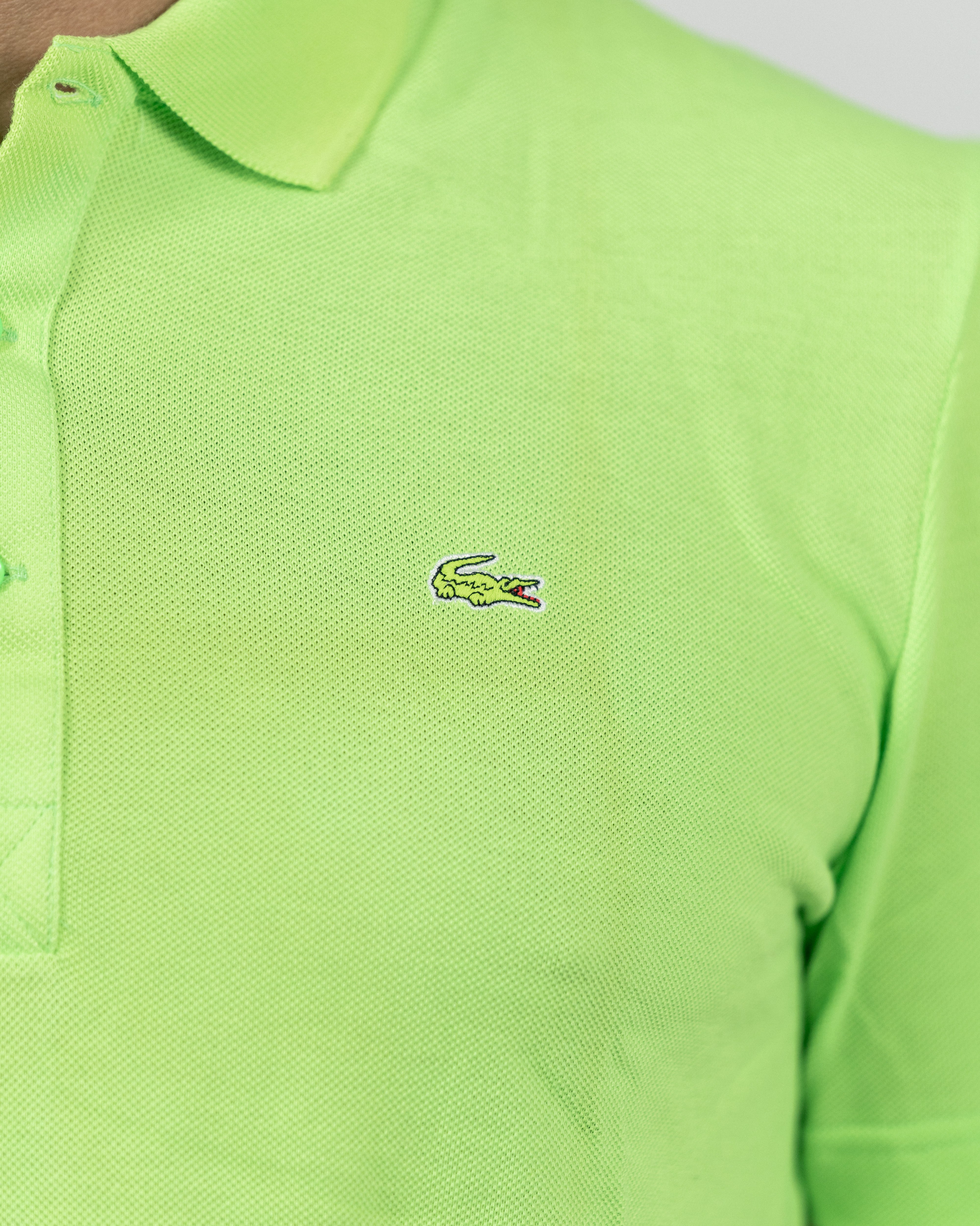 Lacoste Herre Stretch Polo Neon Grøn