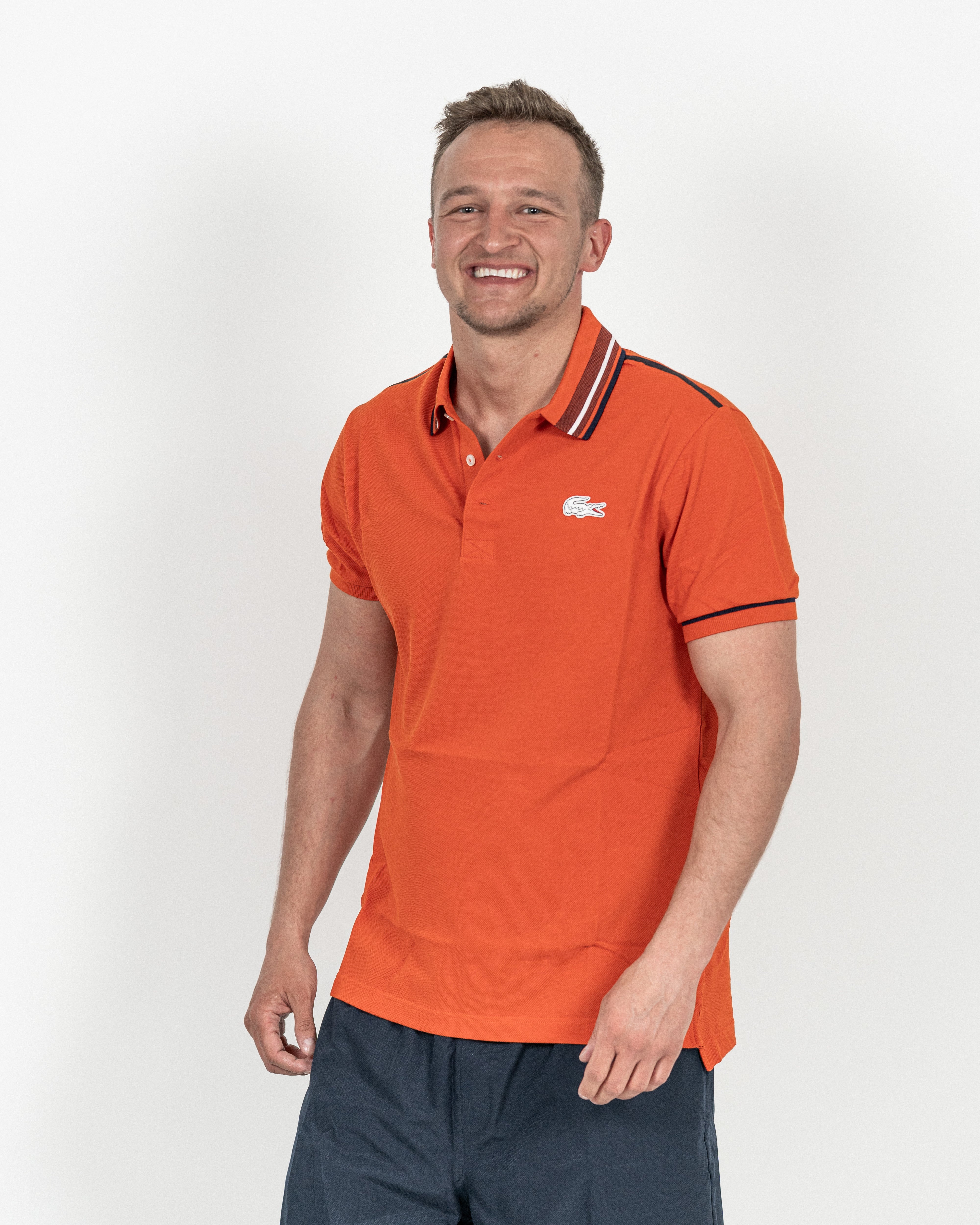 Lacoste Herre Roland Garros Polo Orange