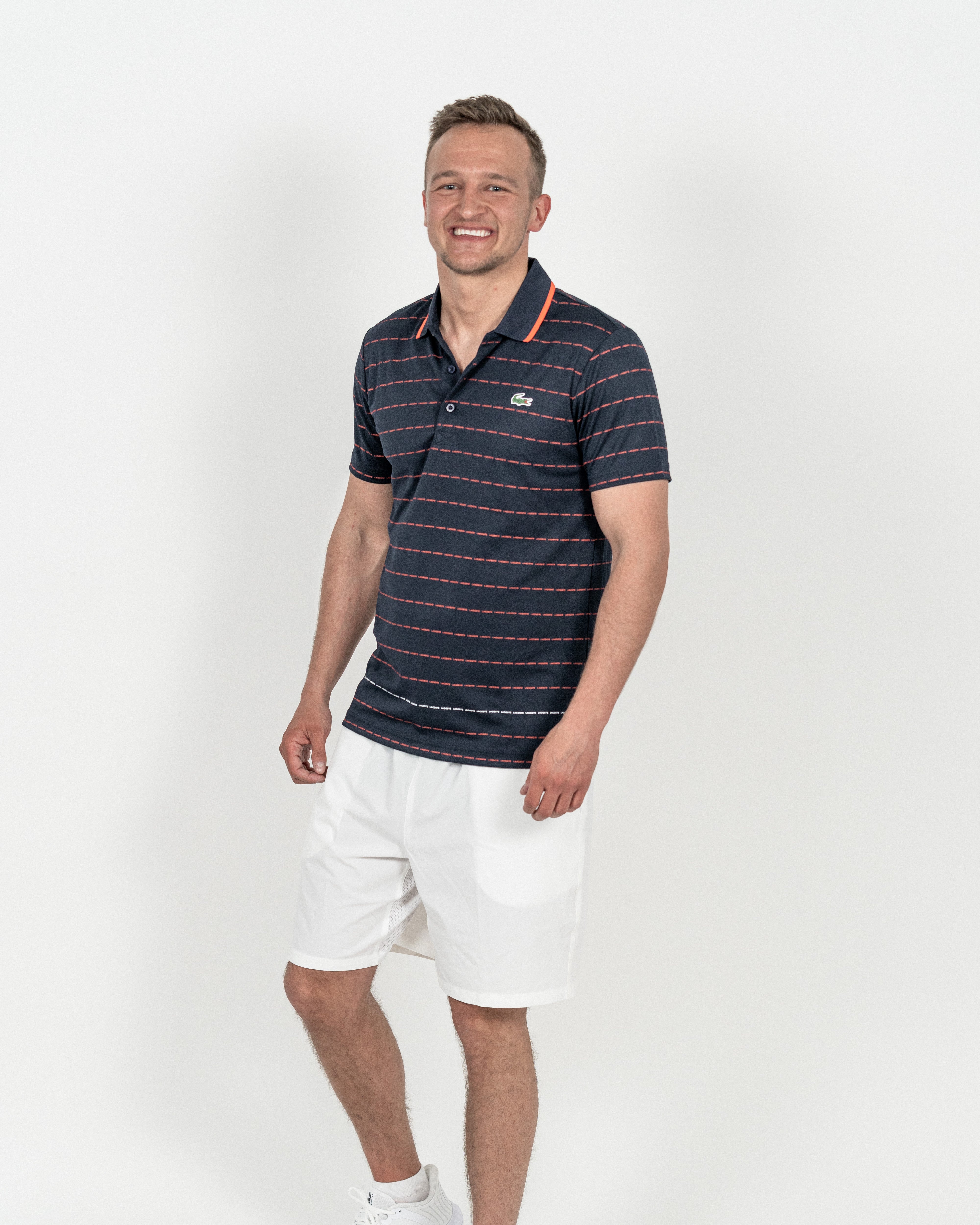 Lacoste Herre Polo Marine/Rød