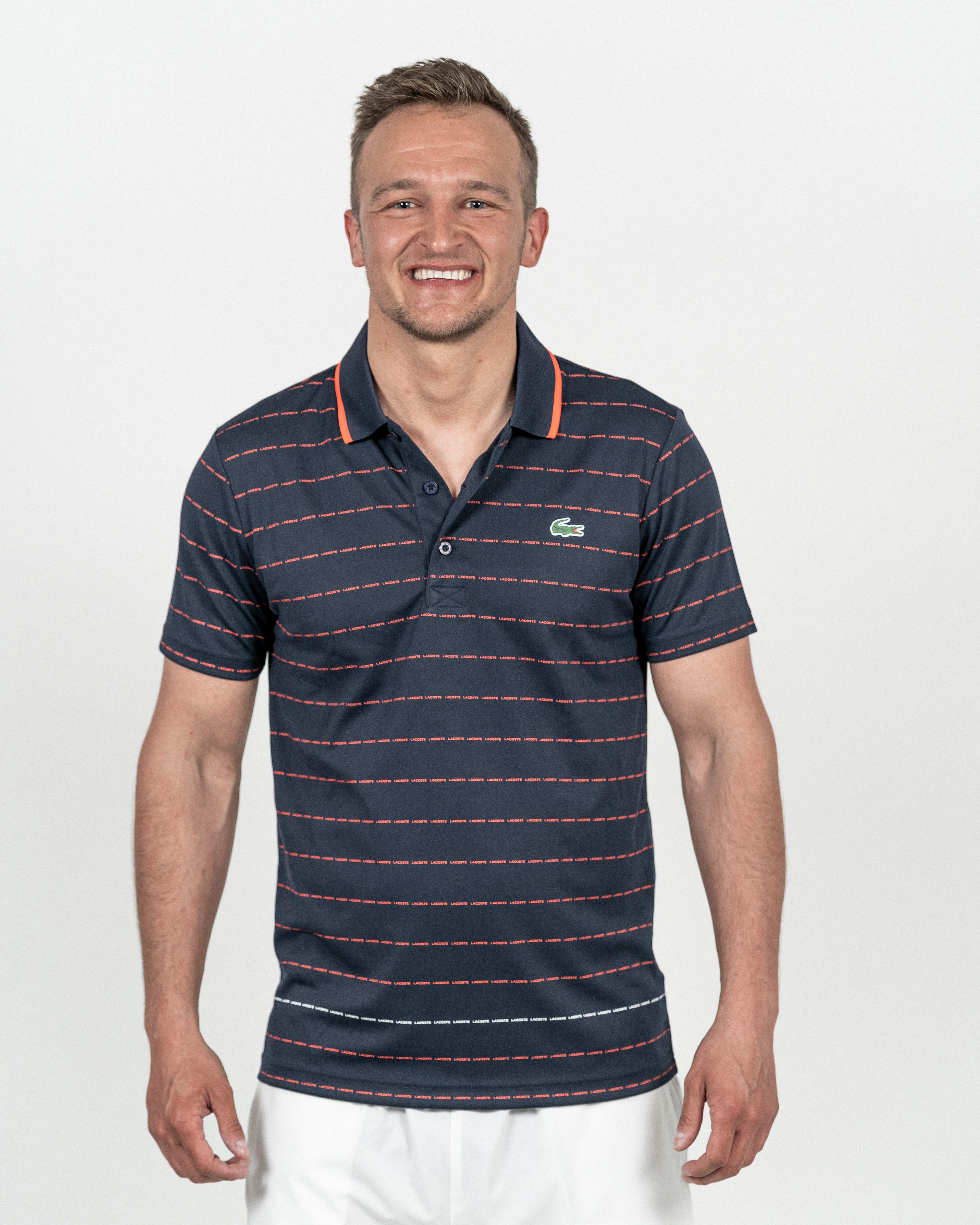 Lacoste Herre Polo Marine/Rød