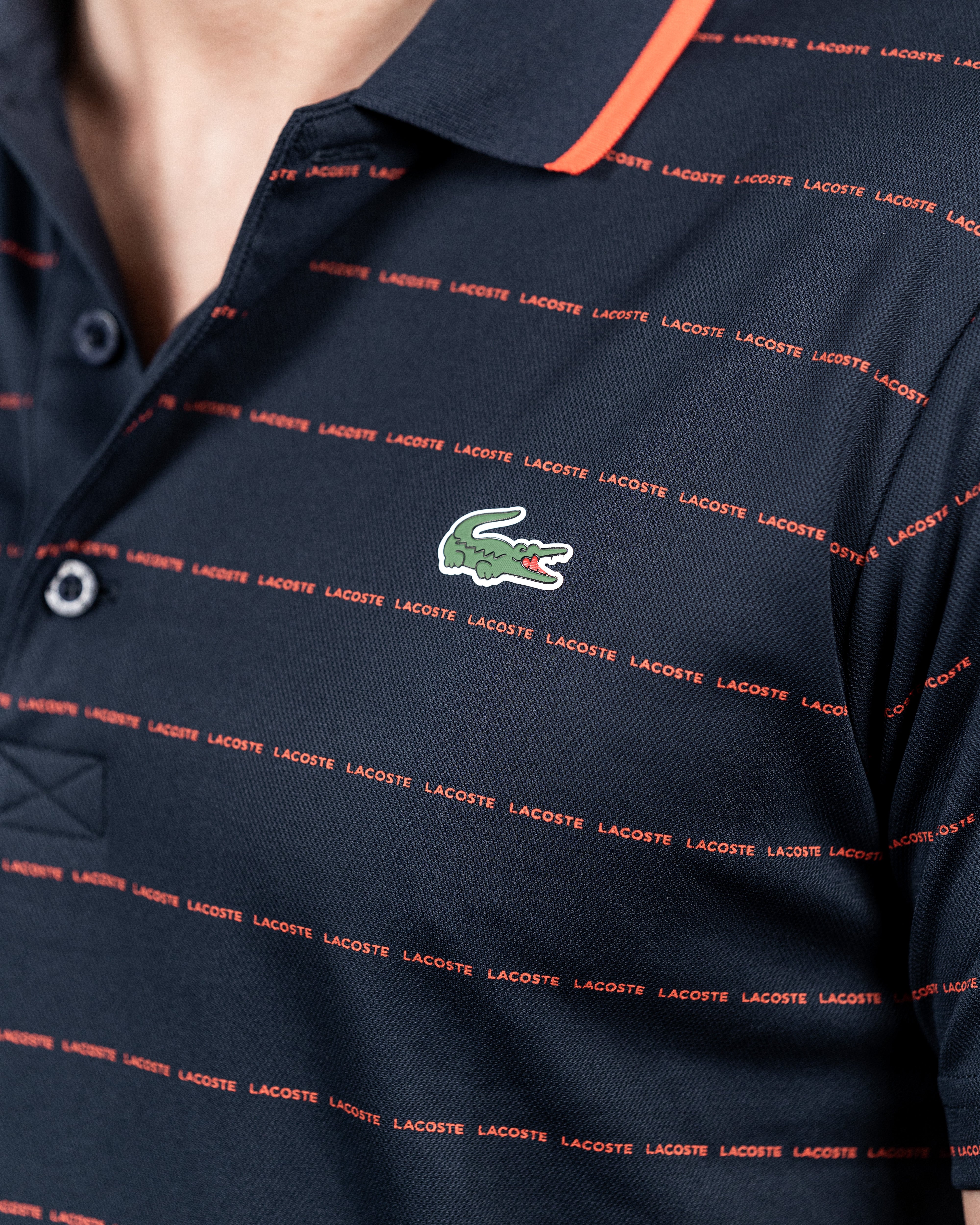 Lacoste Herre Polo Marine/Rød