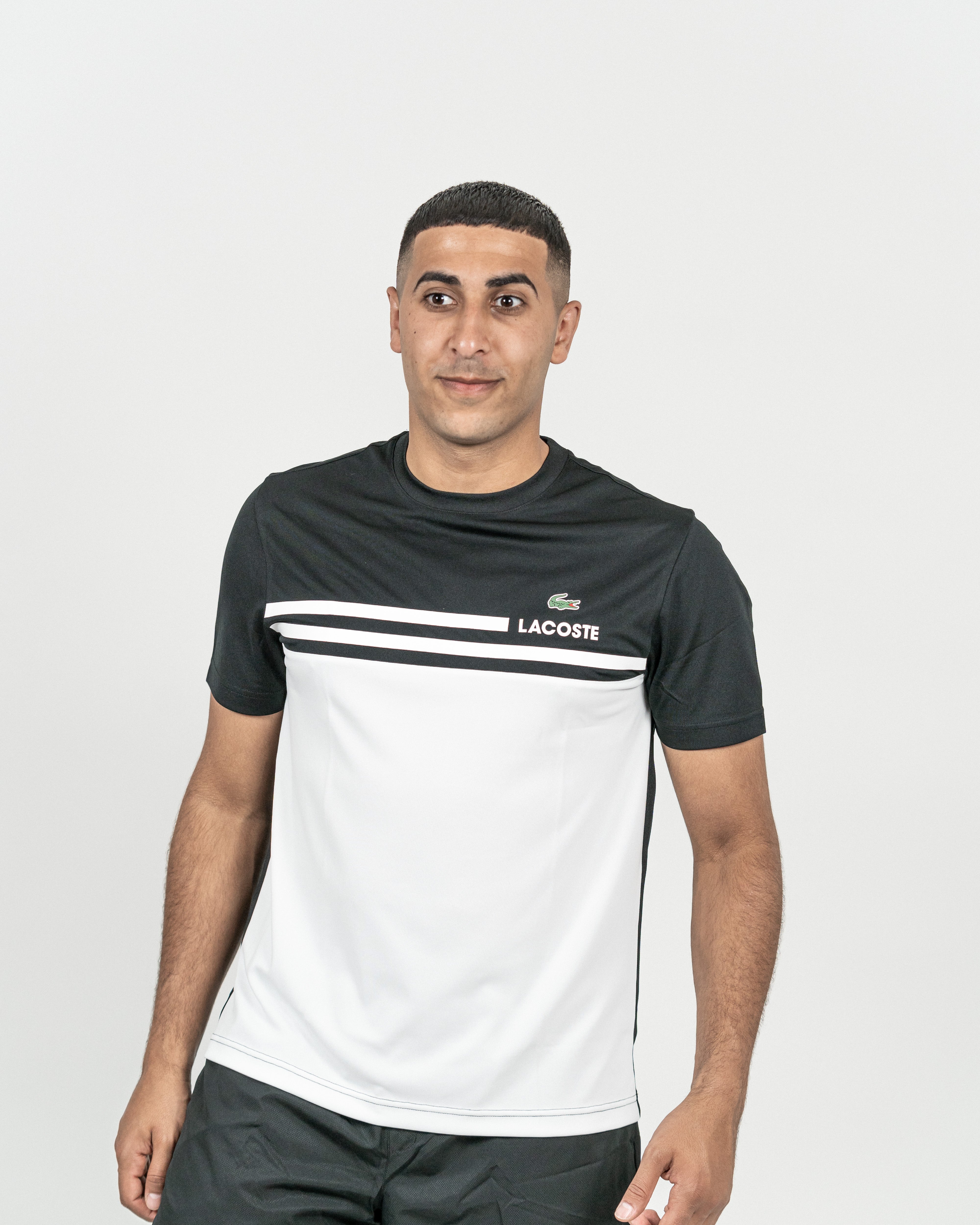 Lacoste Novak Djokovic Tennis T-shirt Sort/Hvid