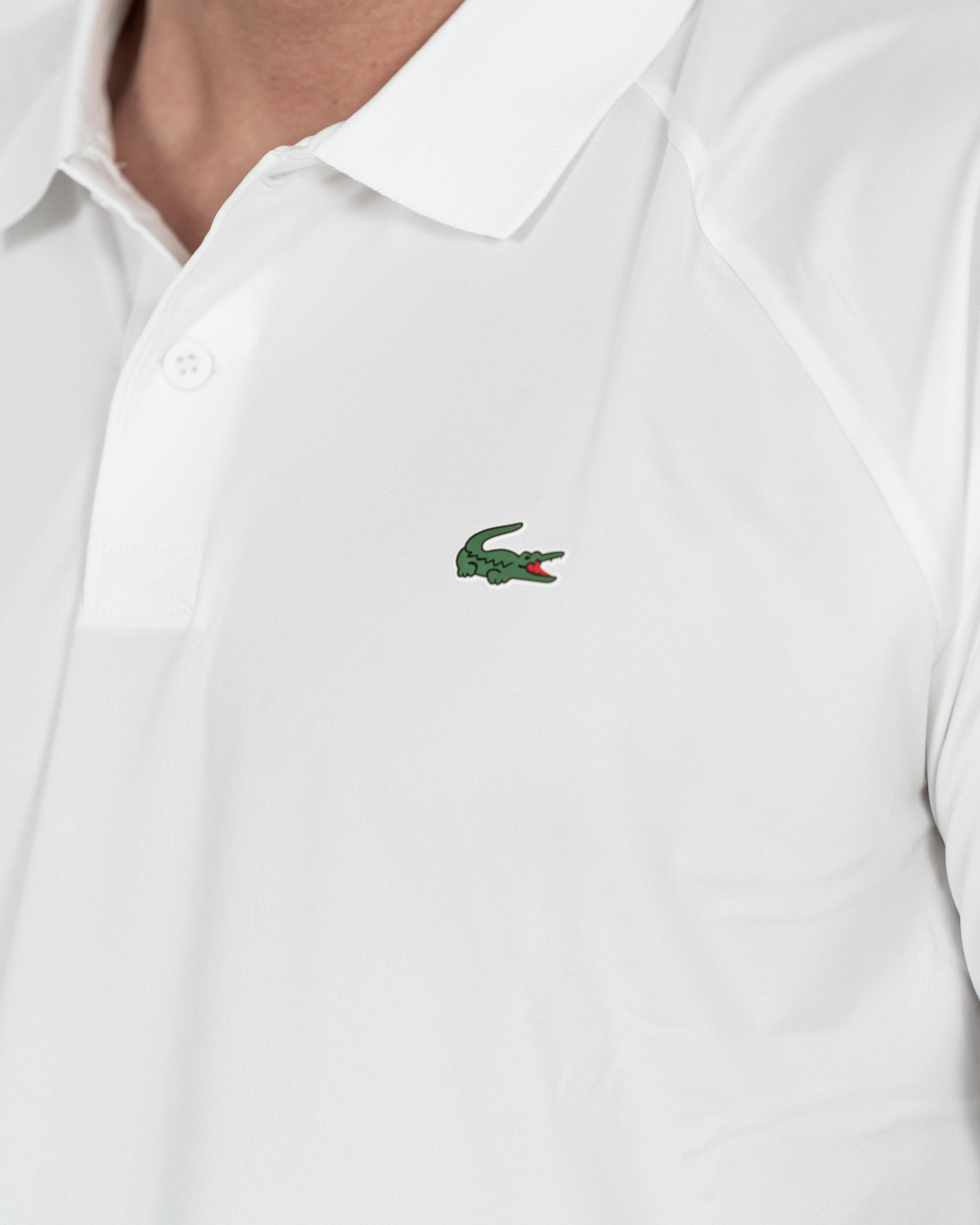 Lacoste Herre Novak Djokovic Tennis Polo Hvid