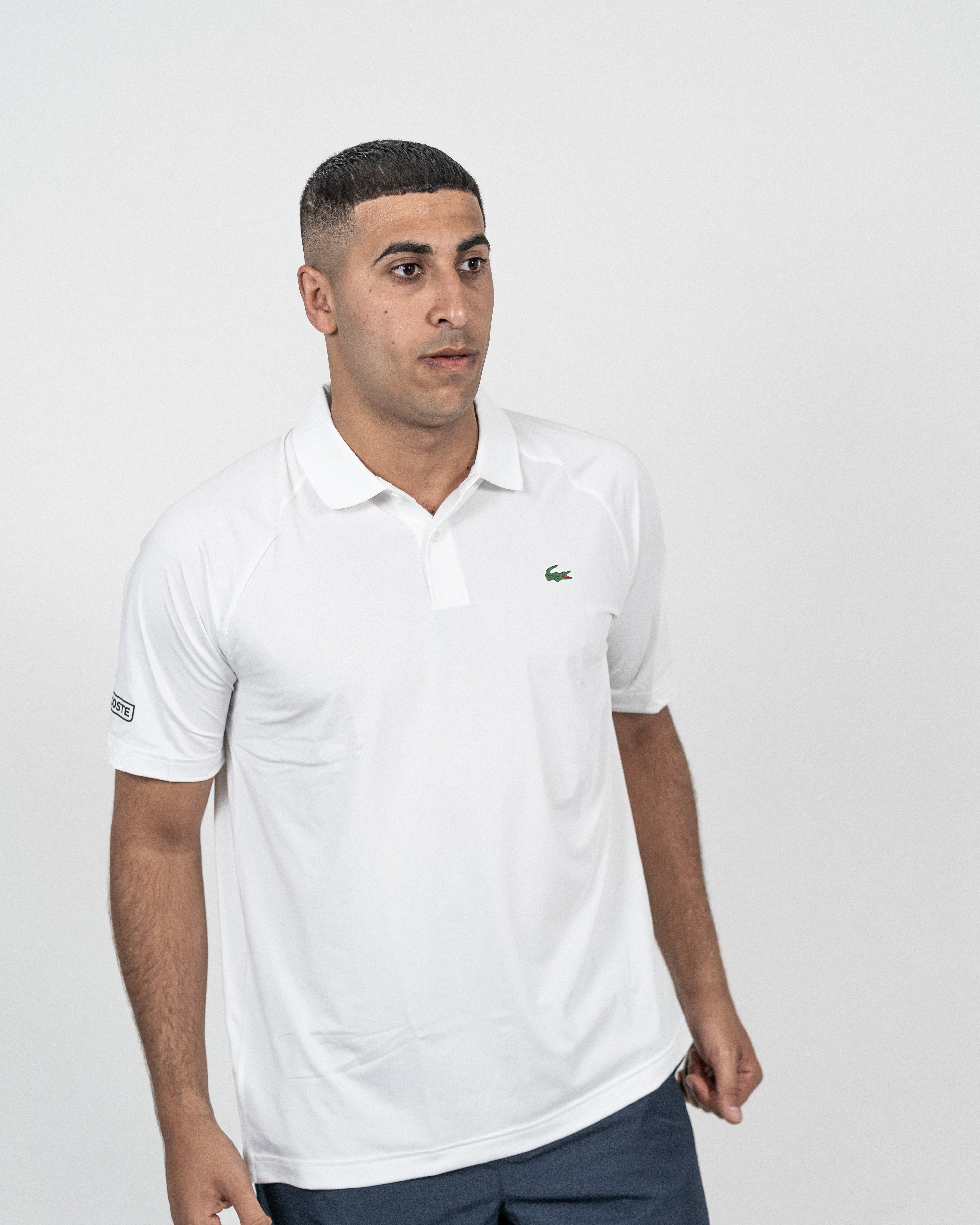 Lacoste Herre Novak Djokovic Tennis Polo Hvid