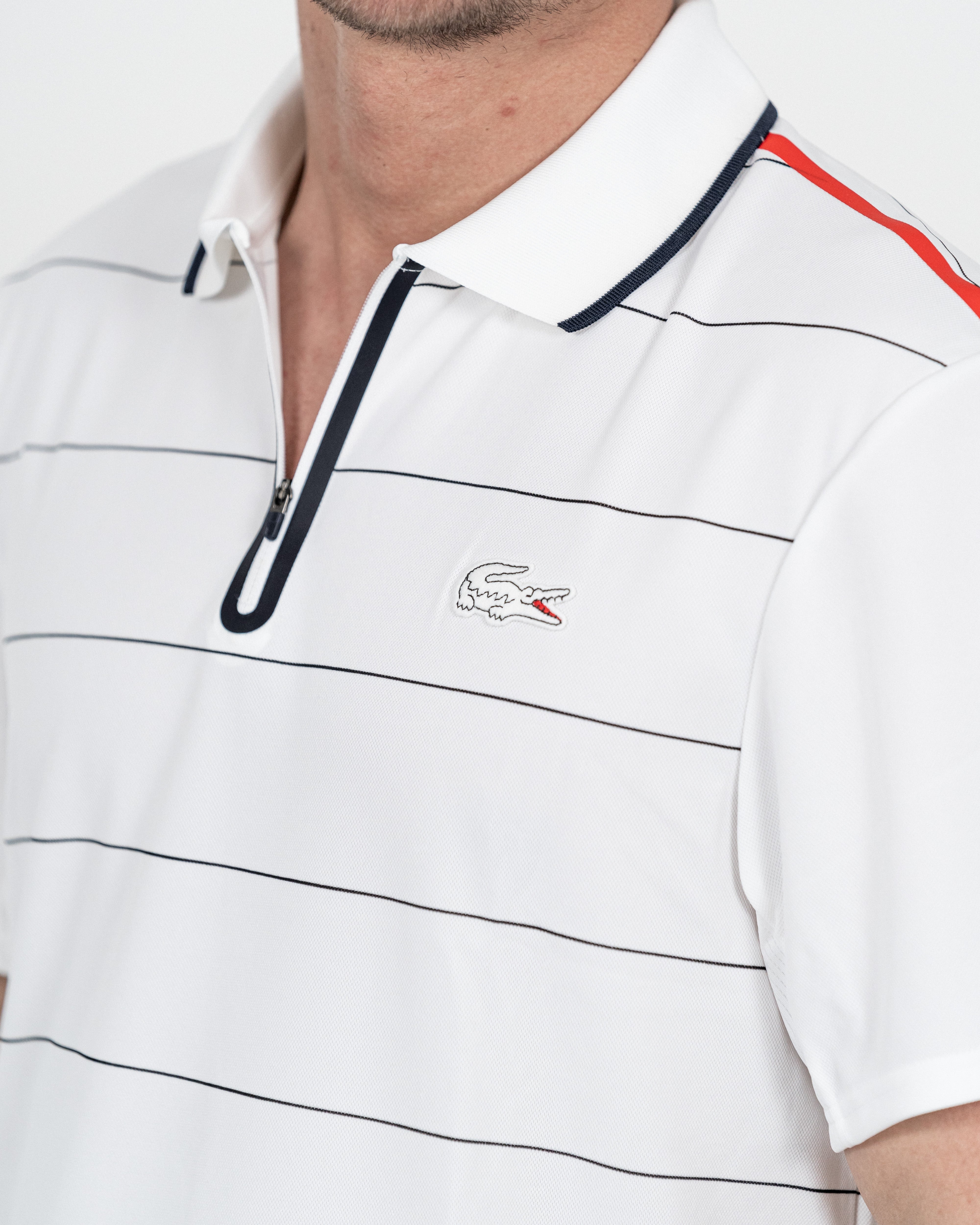 Lacoste Herre Polo Roland Garros Hvid