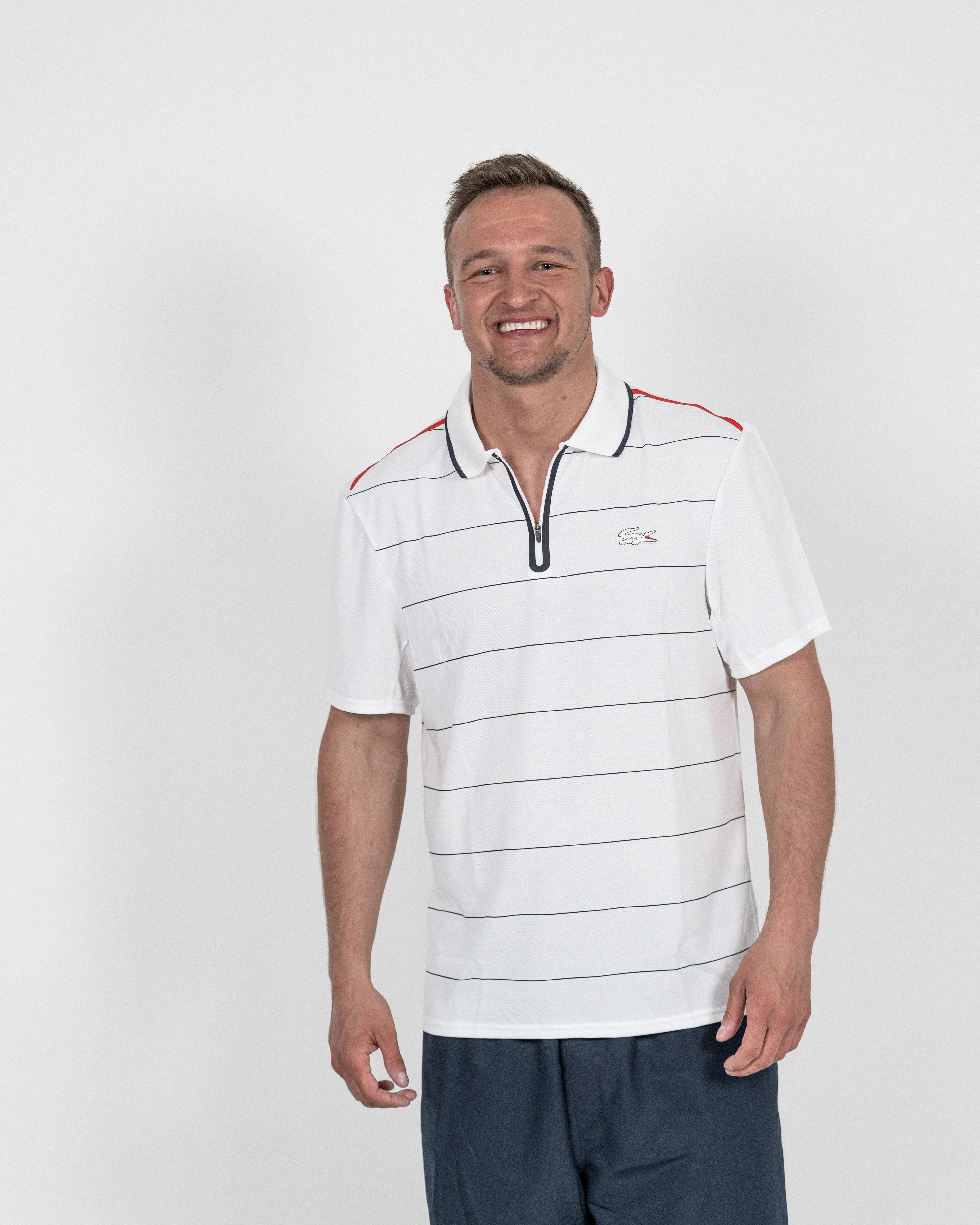 Lacoste Herre Polo Roland Garros Hvid