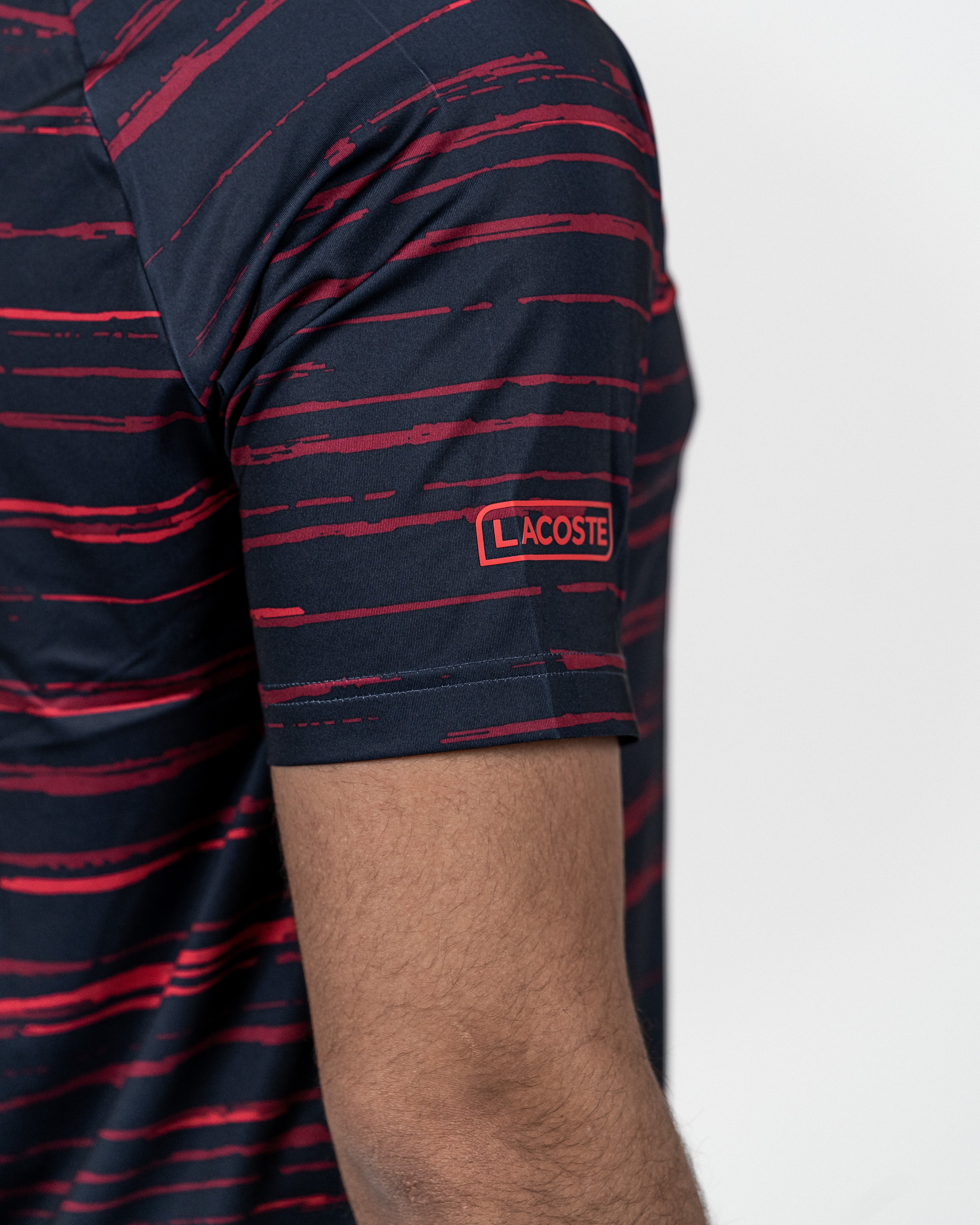 Lacoste Novak Djokovic Tennis Polo Navy/Rød