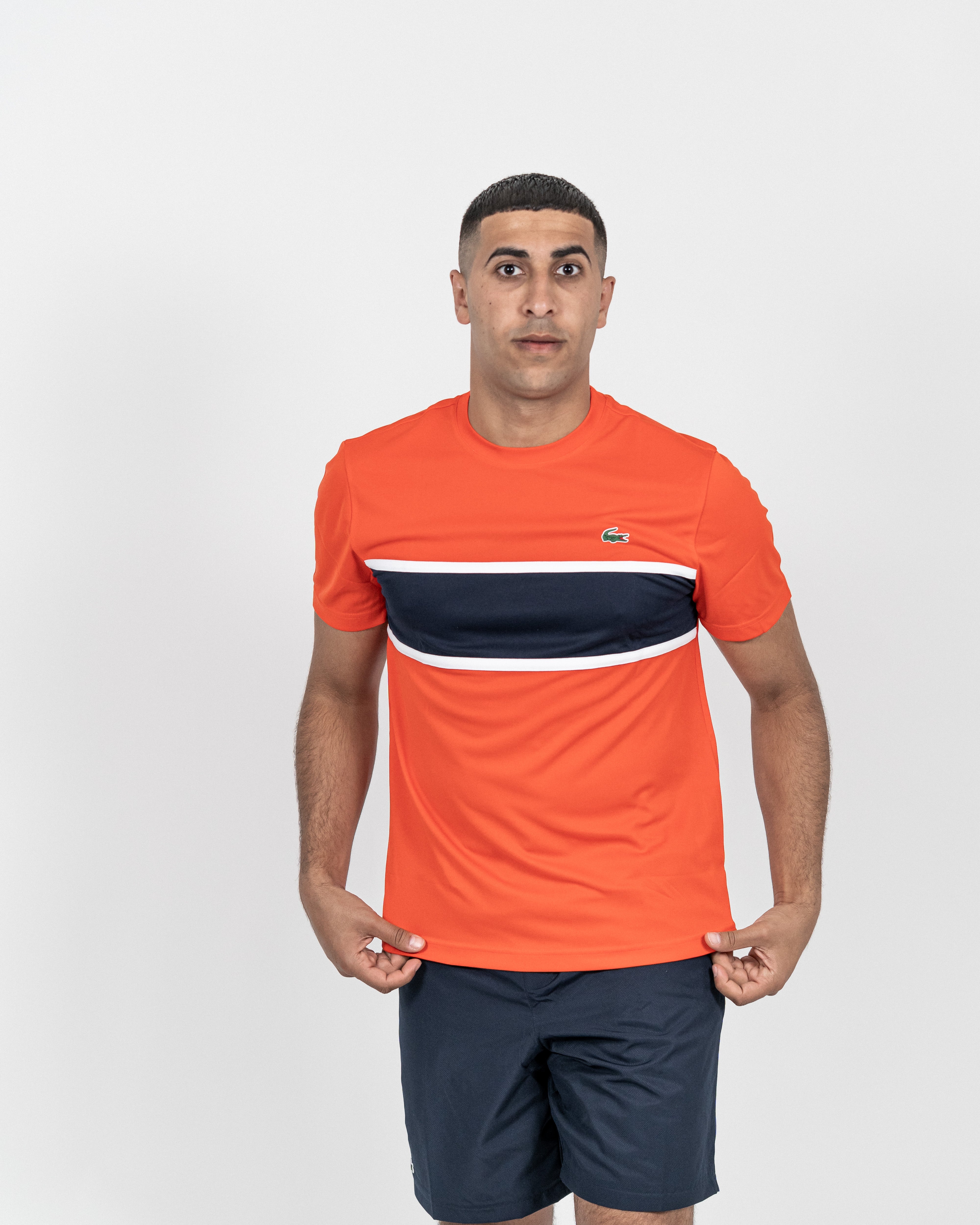 Lacoste Herre Dri-Fit T-shirt Rød