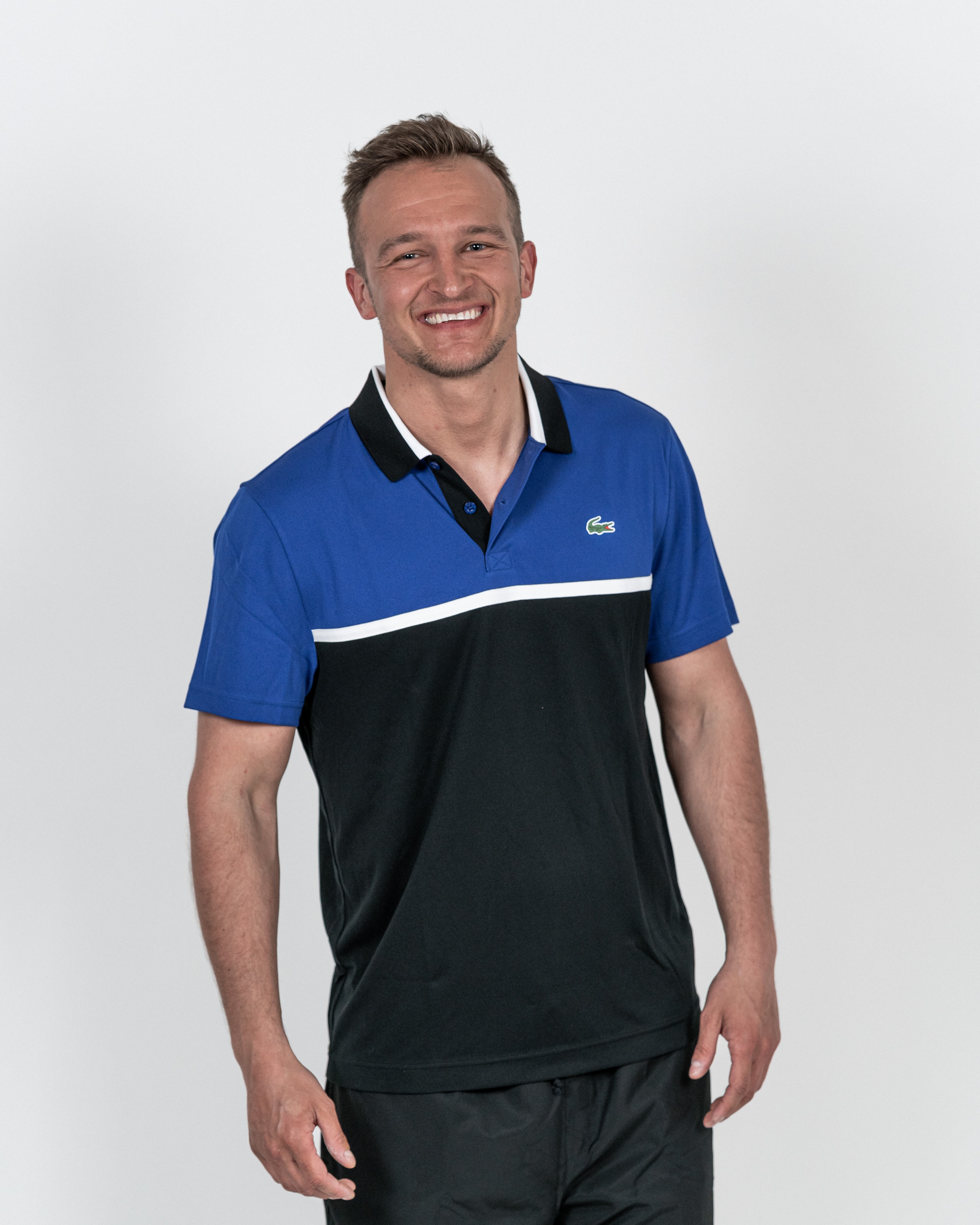 Lacoste Herre Sport Polo Sort / Blå