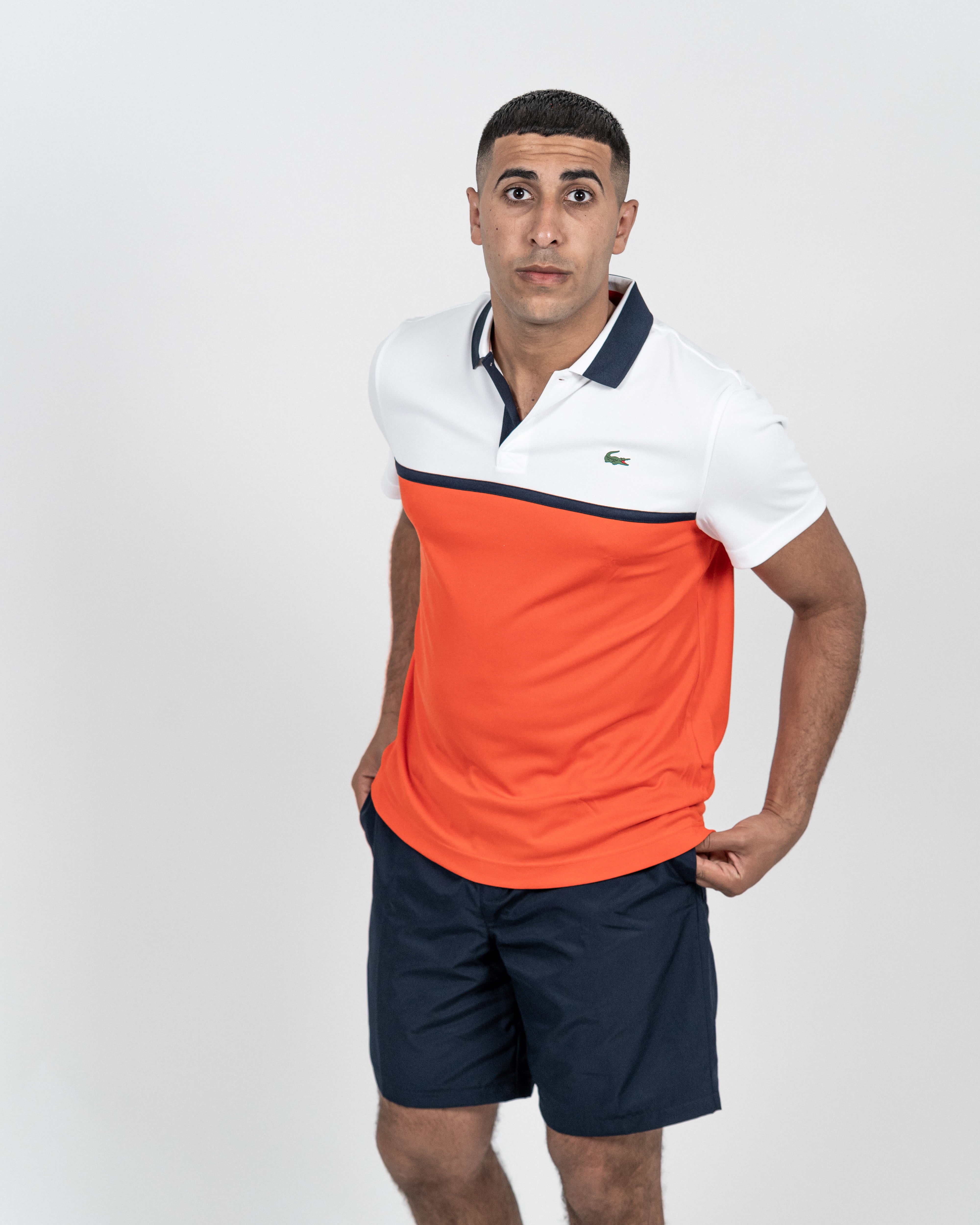 Lacoste Herre Polo Hvid/Rød
