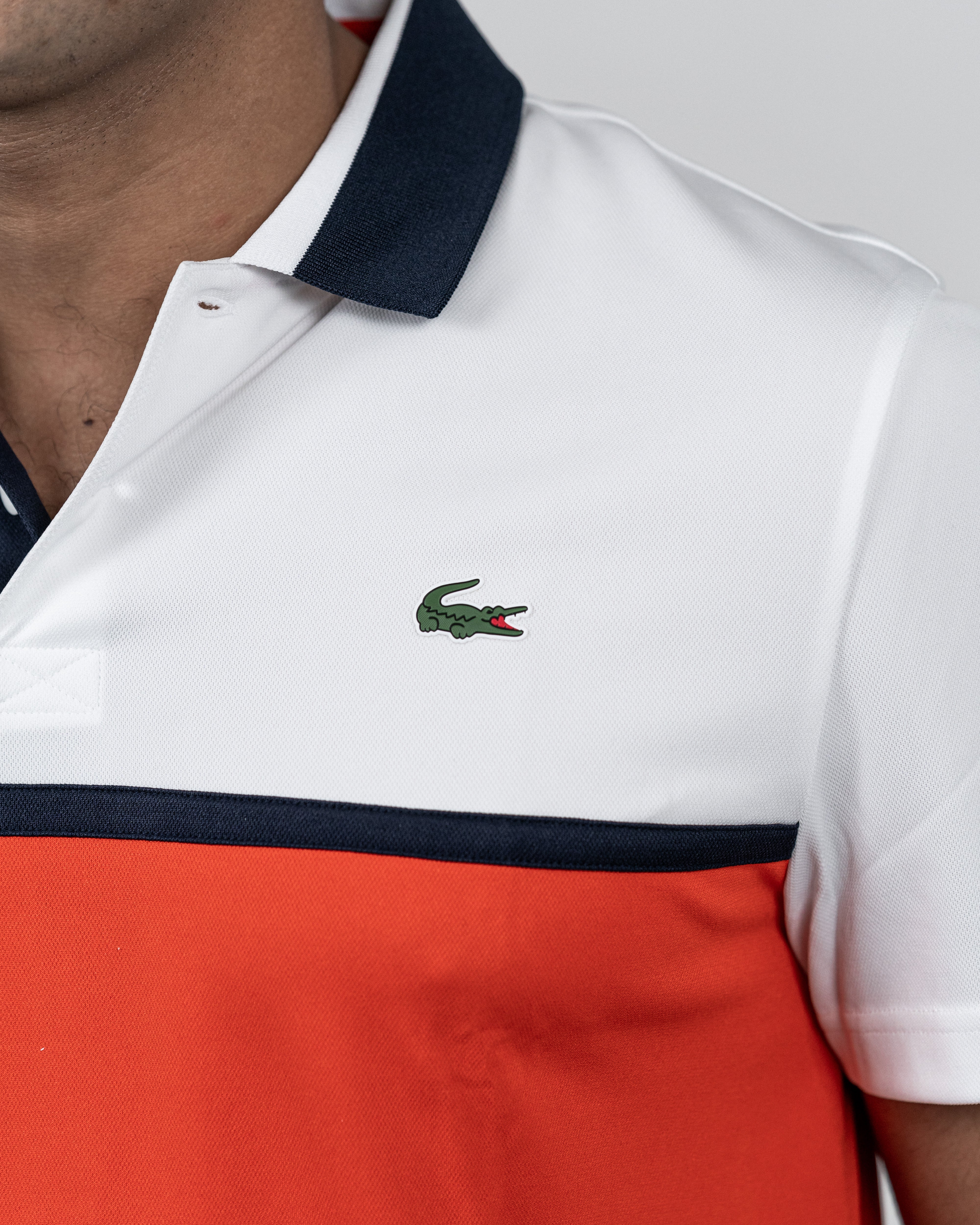 Lacoste Herre Polo Hvid/Rød