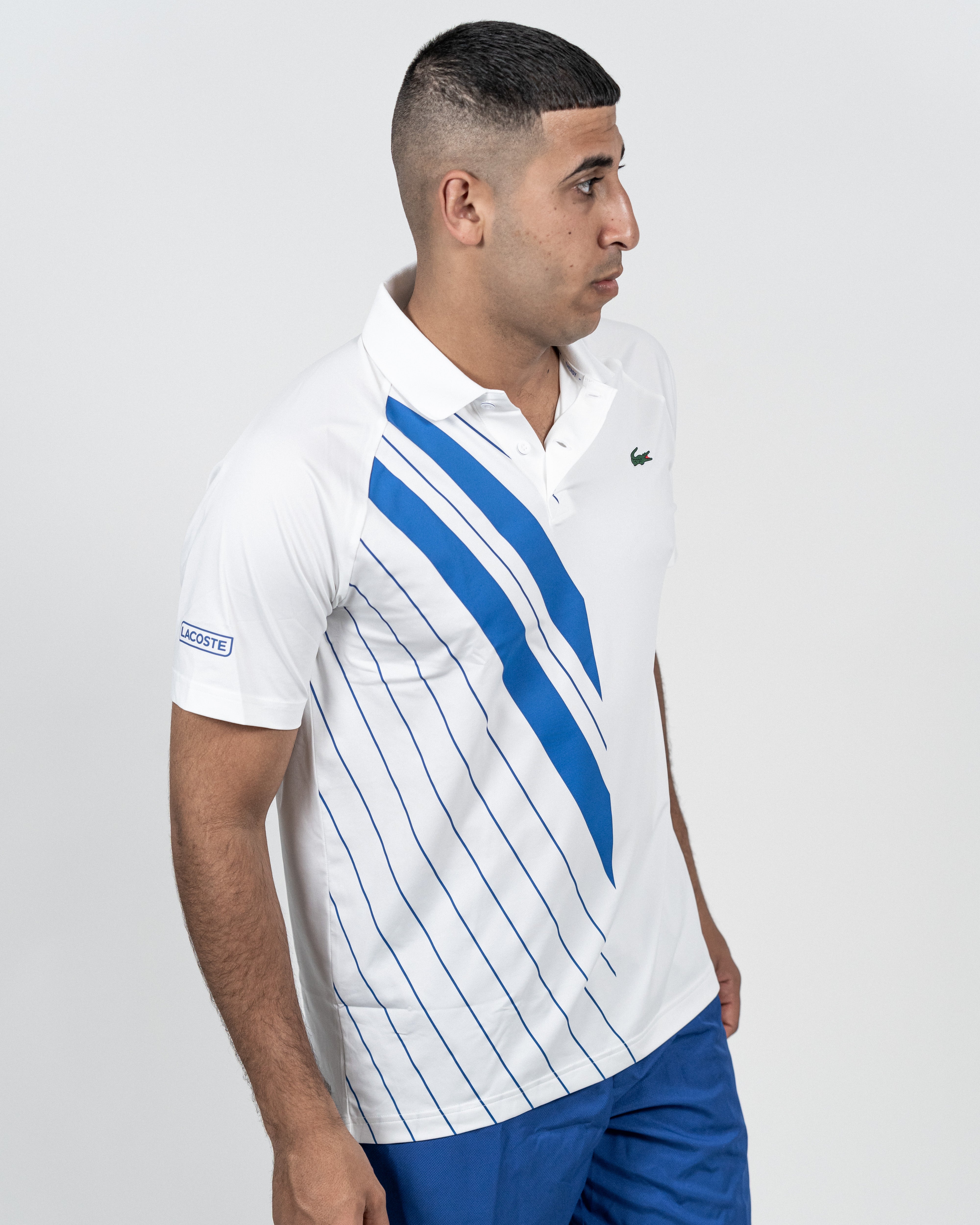 Lacoste Herre Polo Hvid/Blå
