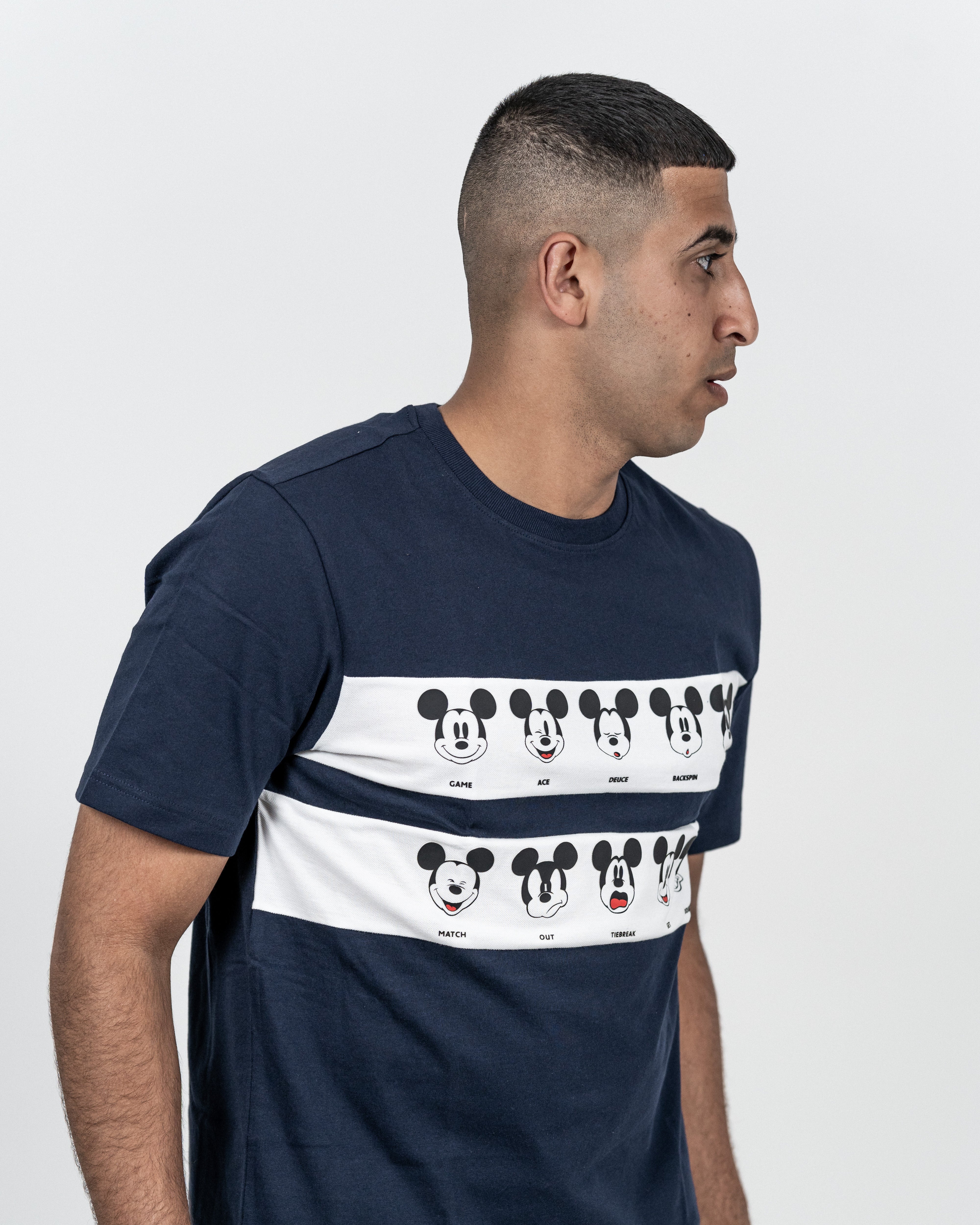 Lacoste Herre Mickey Mouse T-shirt Marineblå