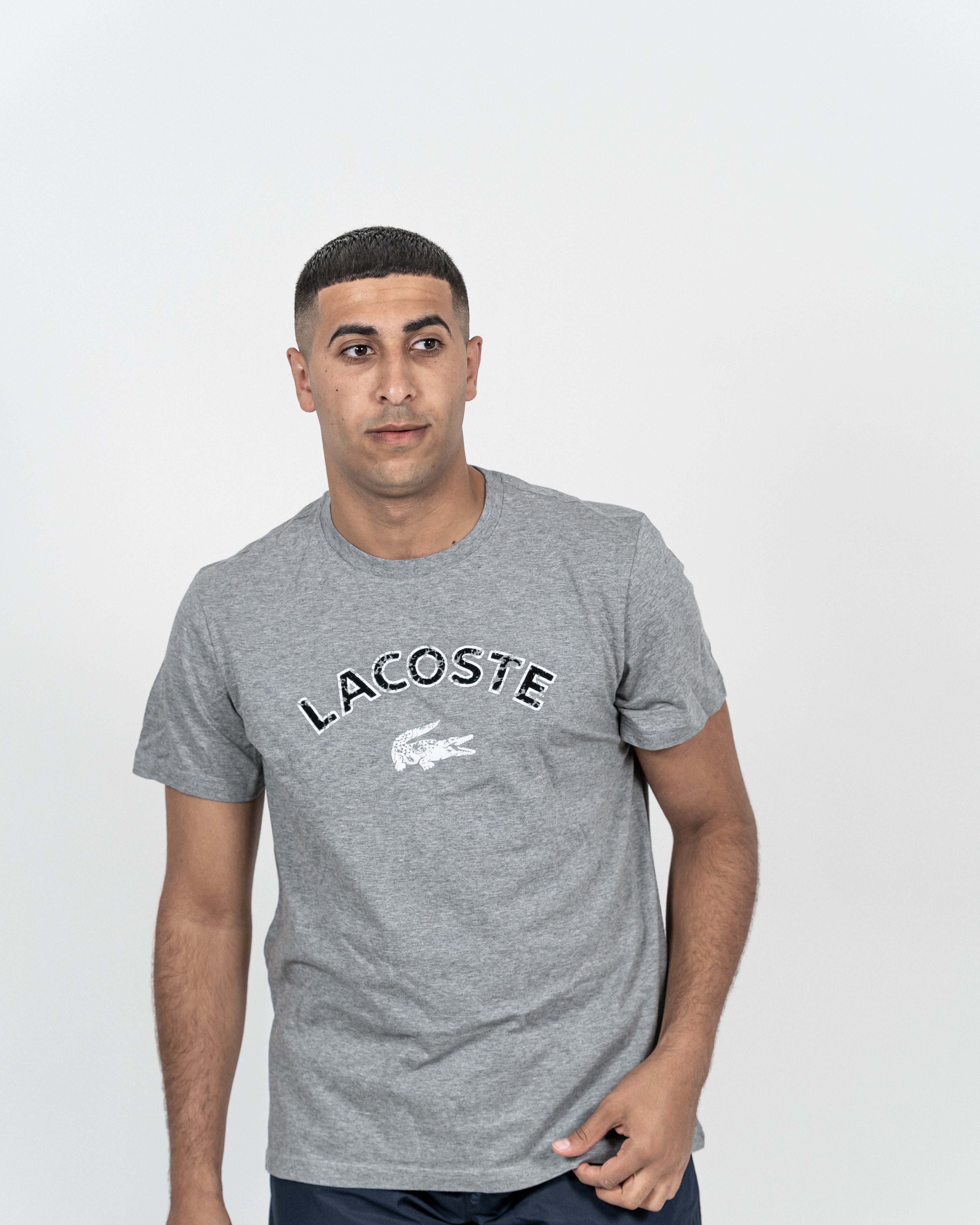 Lacoste Herre T-shirt Bomuld Grå
