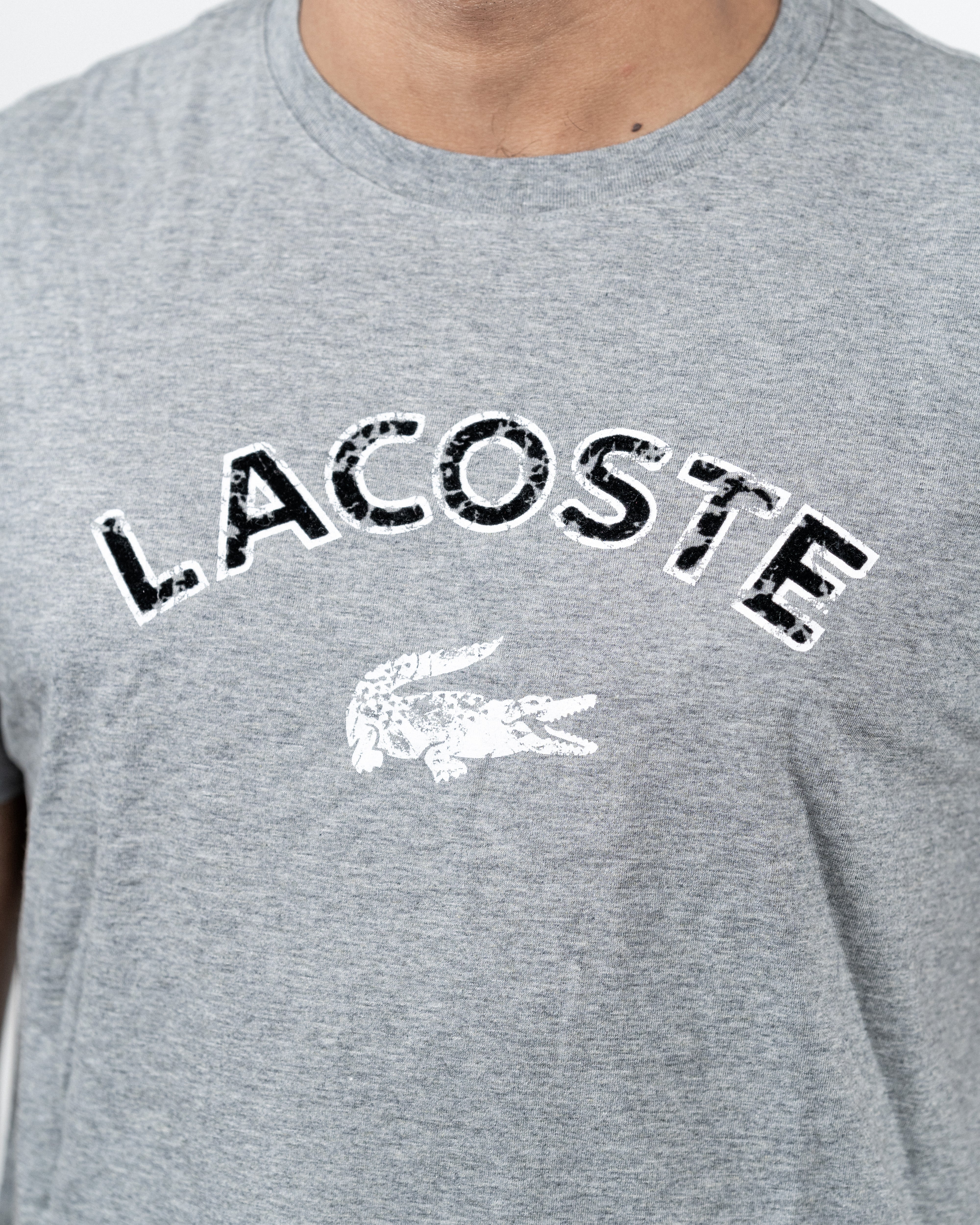 Lacoste Herre T-shirt Bomuld Grå