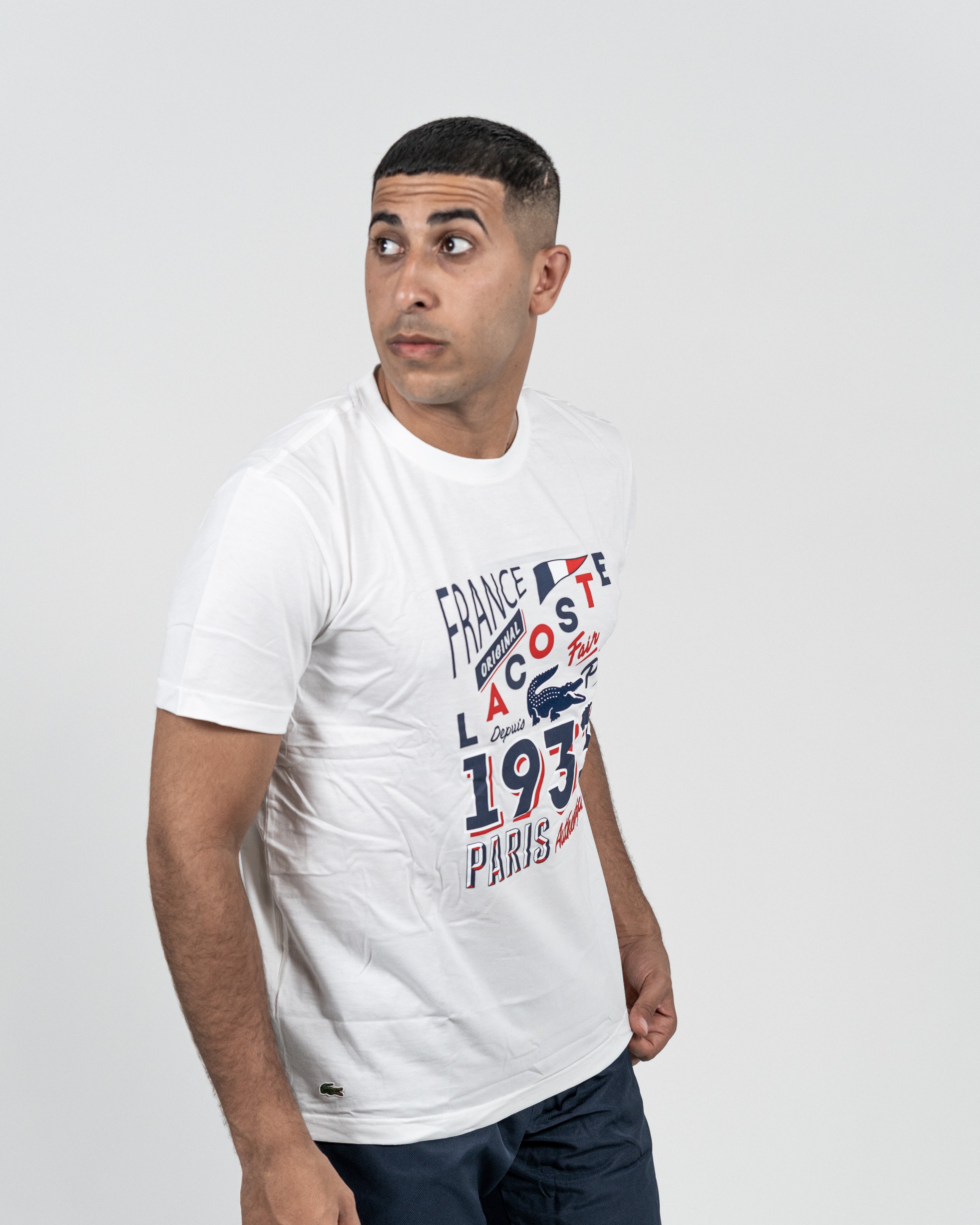 Lacoste Herre T-shirt Hvid