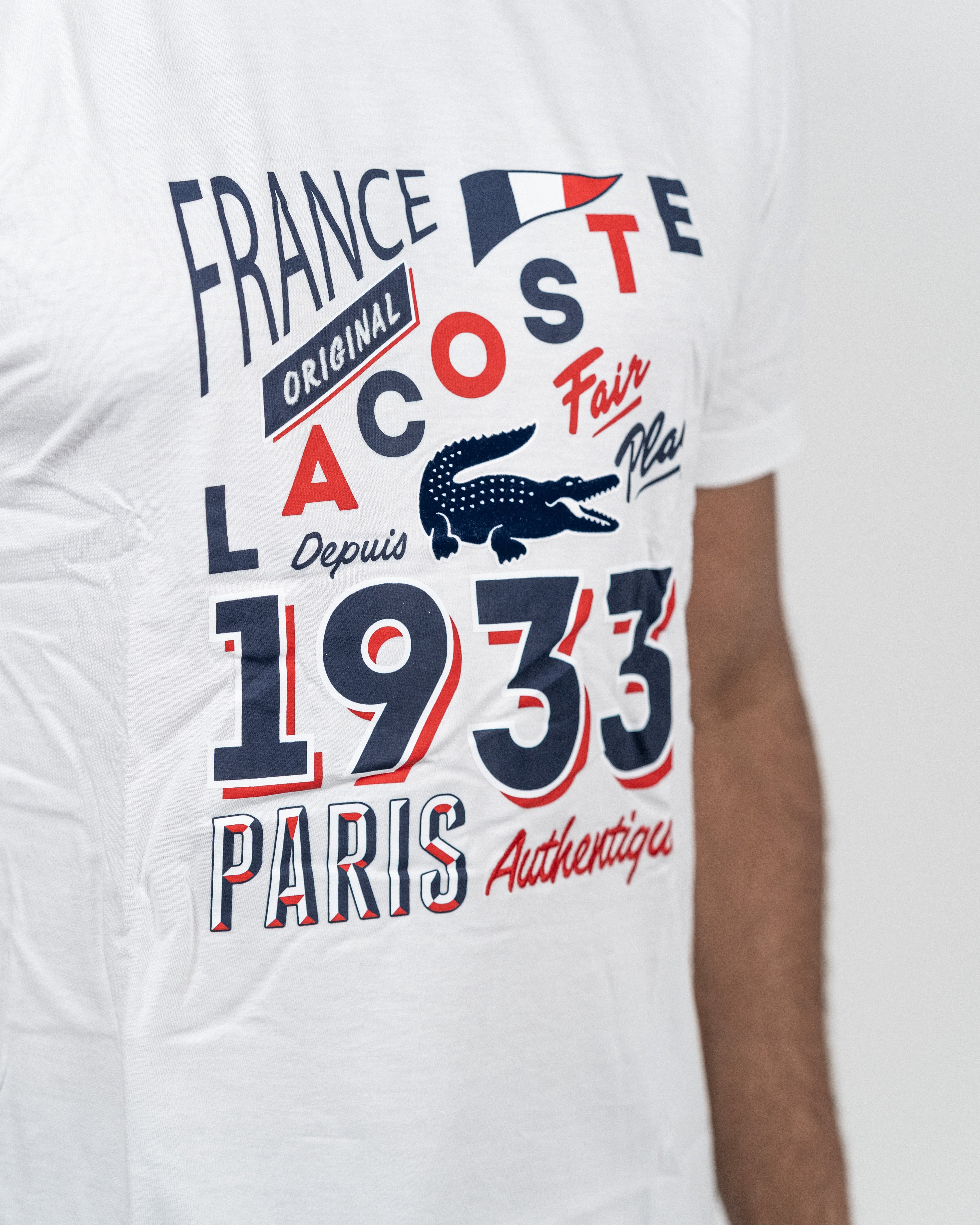 Lacoste Herre T-shirt Hvid