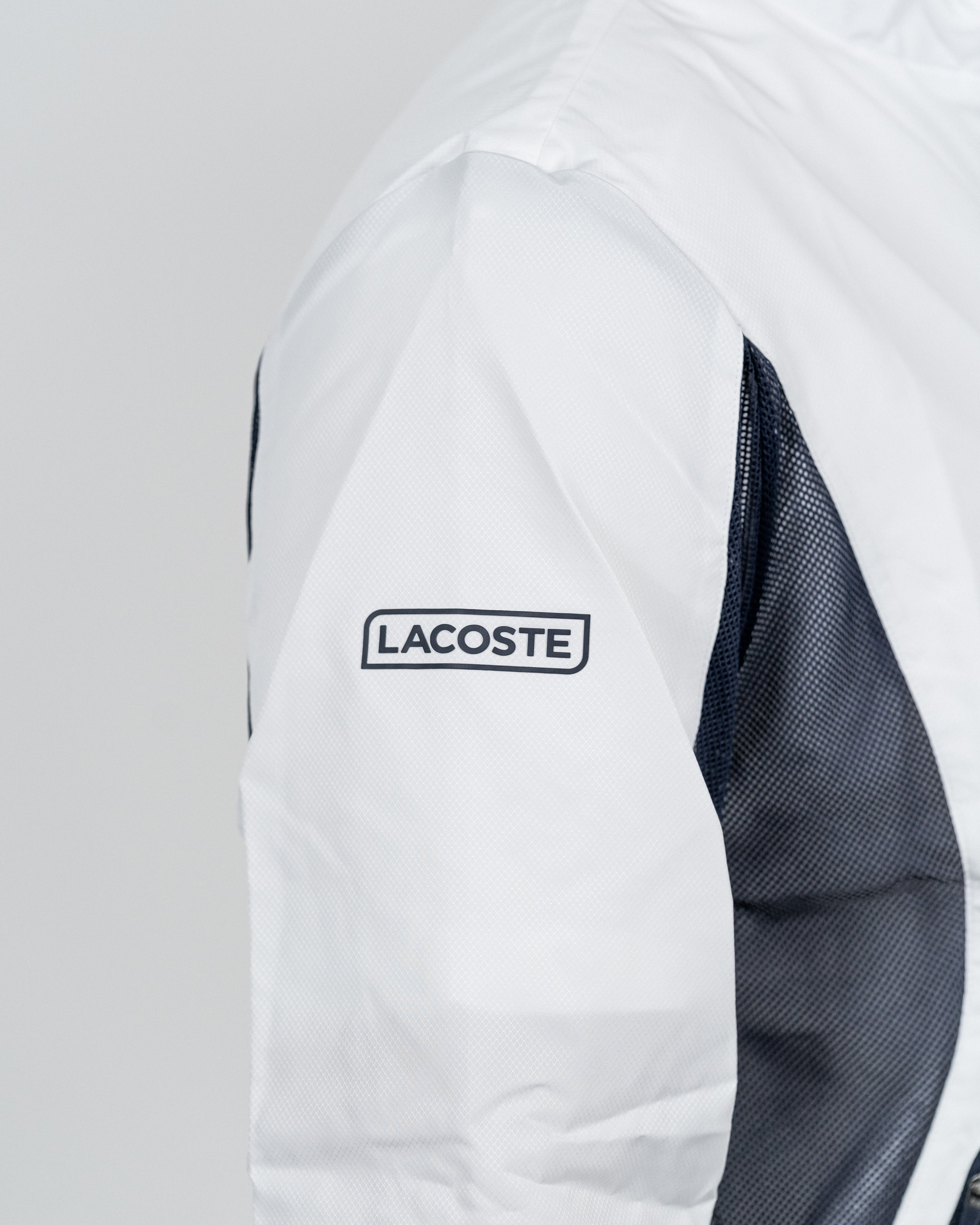 Lacoste Herre Novak Djokovic Træningsjakke Hvid/Navy