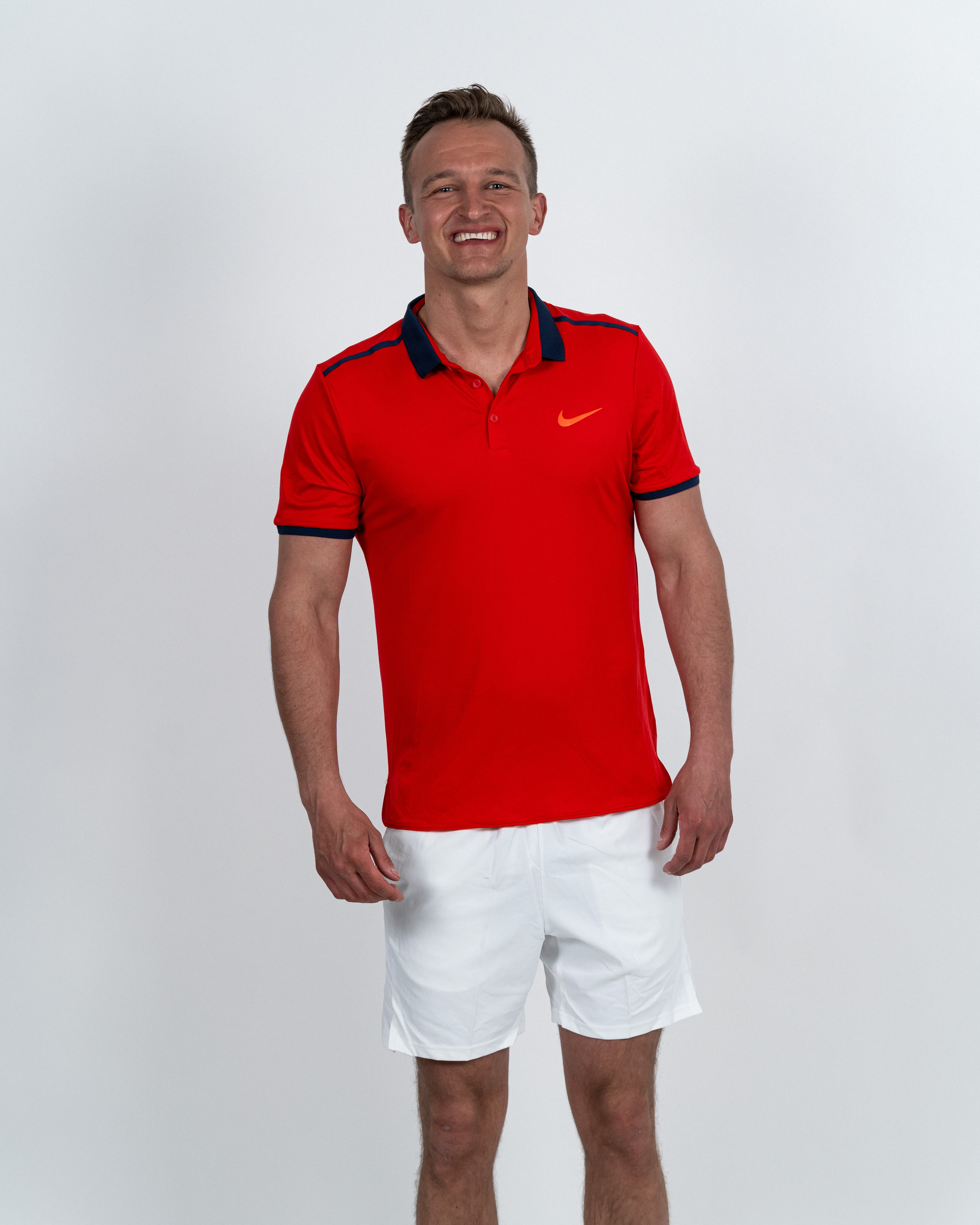 Nike Herre Advantage Solid Polo Rød/Sort