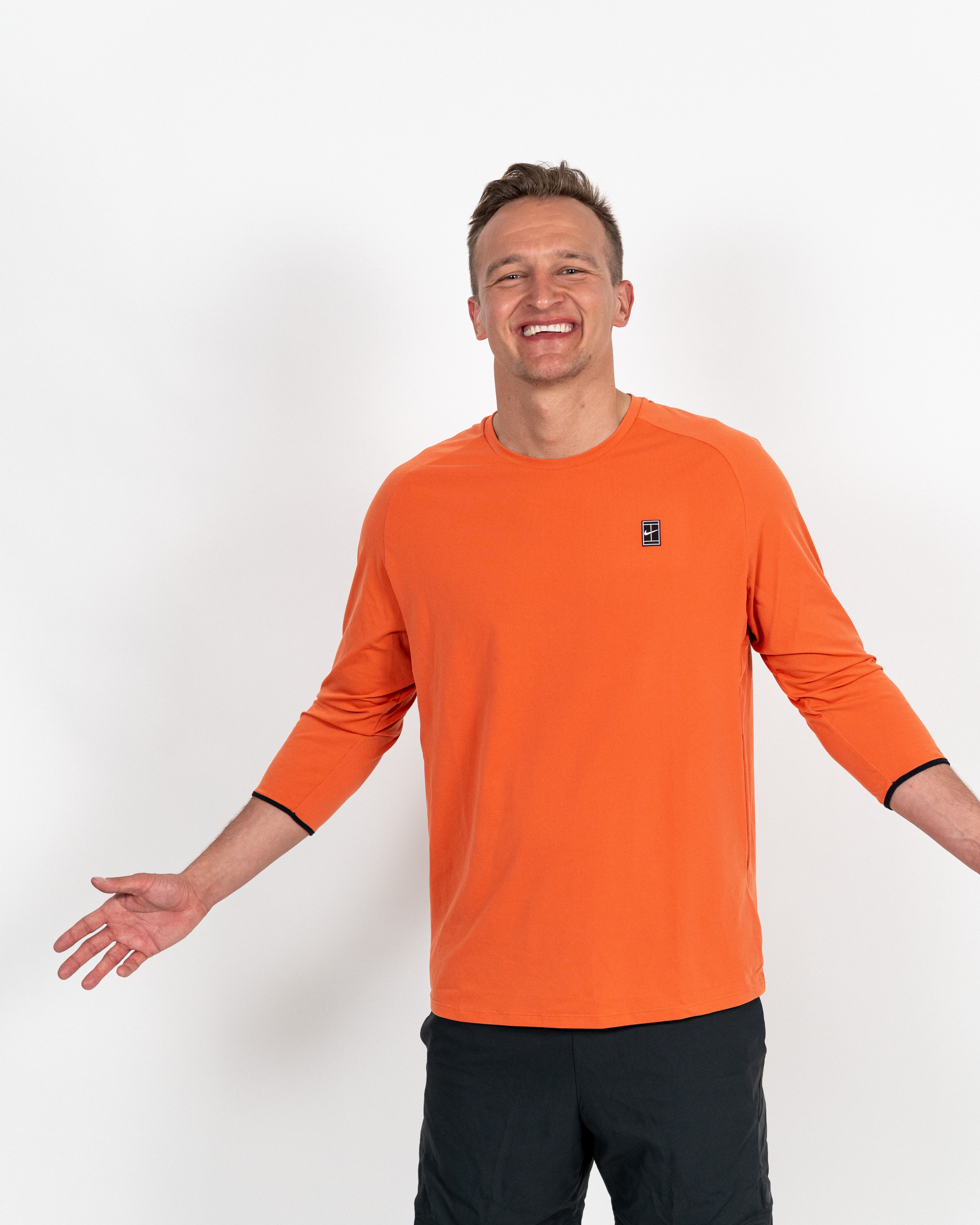 NikeCourt Dry Challenger 3/4 Herre Top Rød