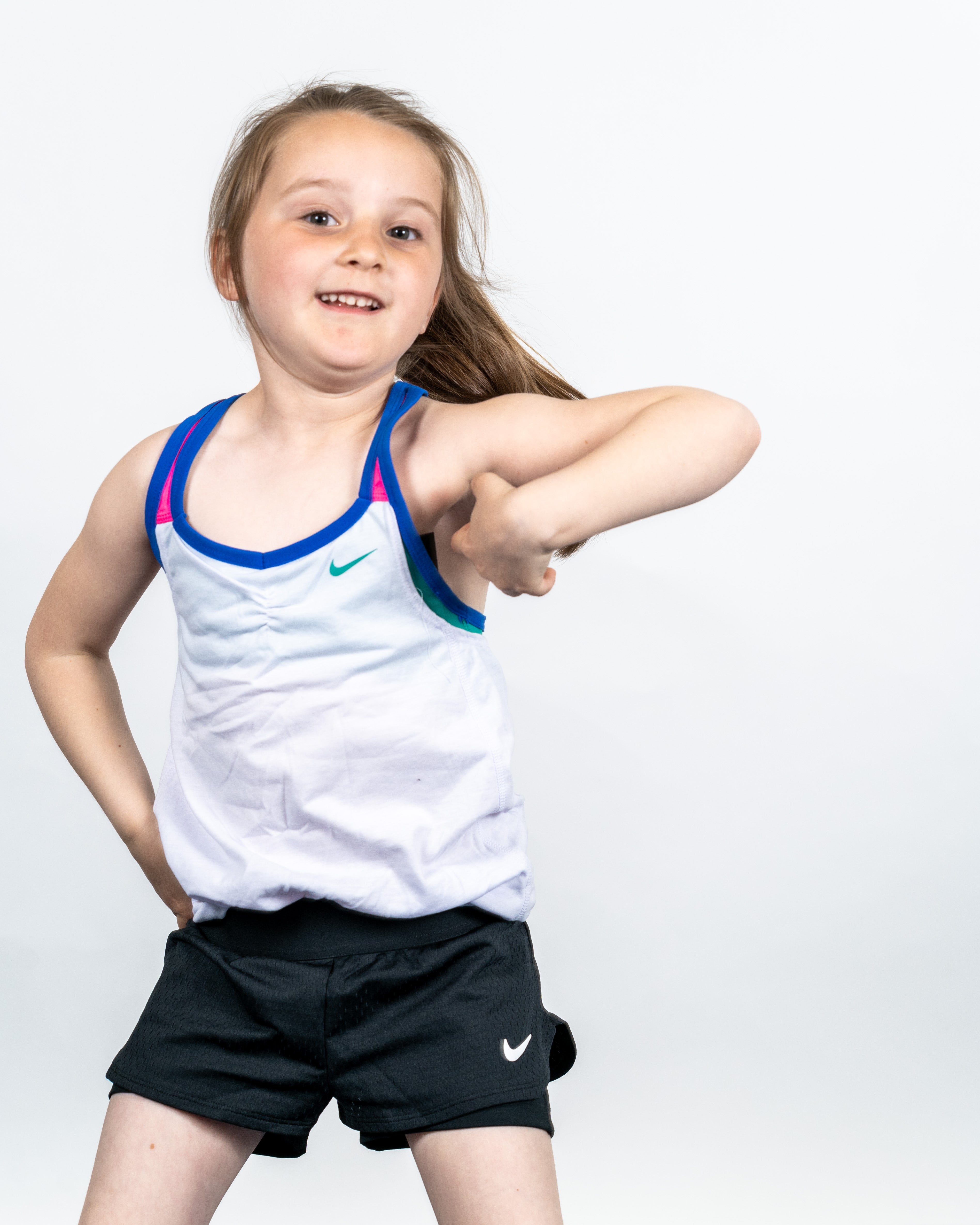 Nike Pige Trænings Top Hvid m/Farve