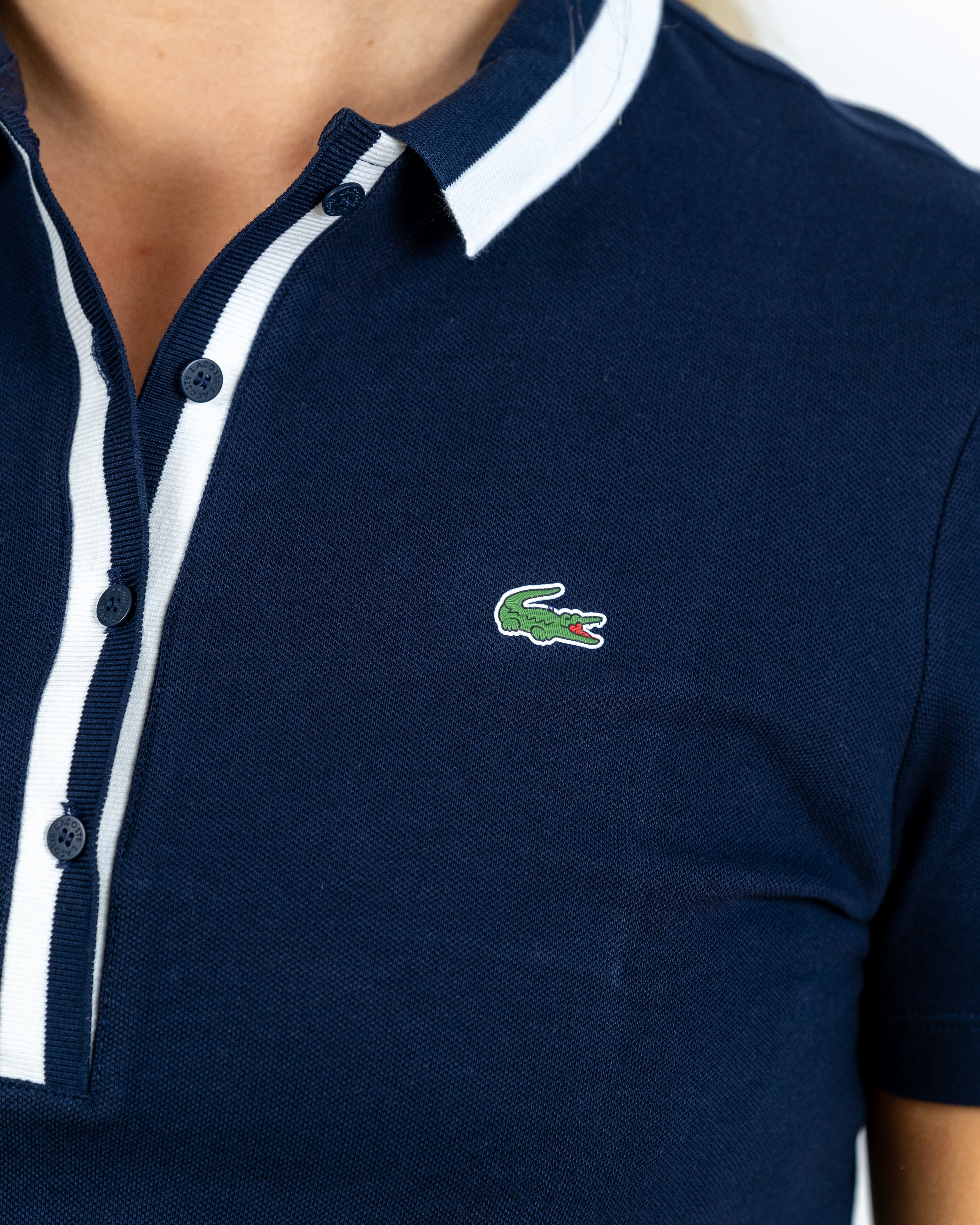 Lacoste Kvinde Polo Marineblå/Hvid