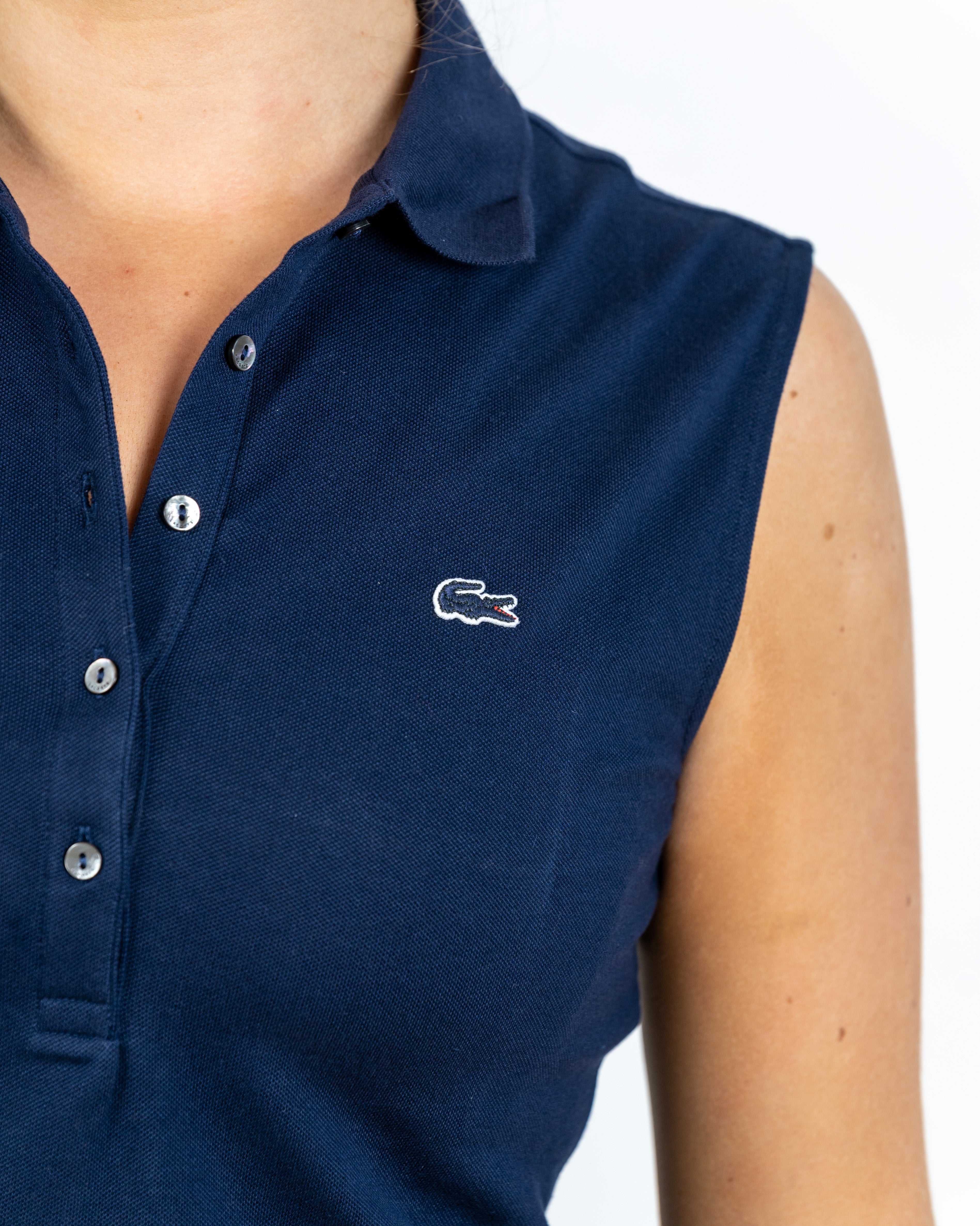 Lacoste Kvinde Sleeveless Polo Marineblå