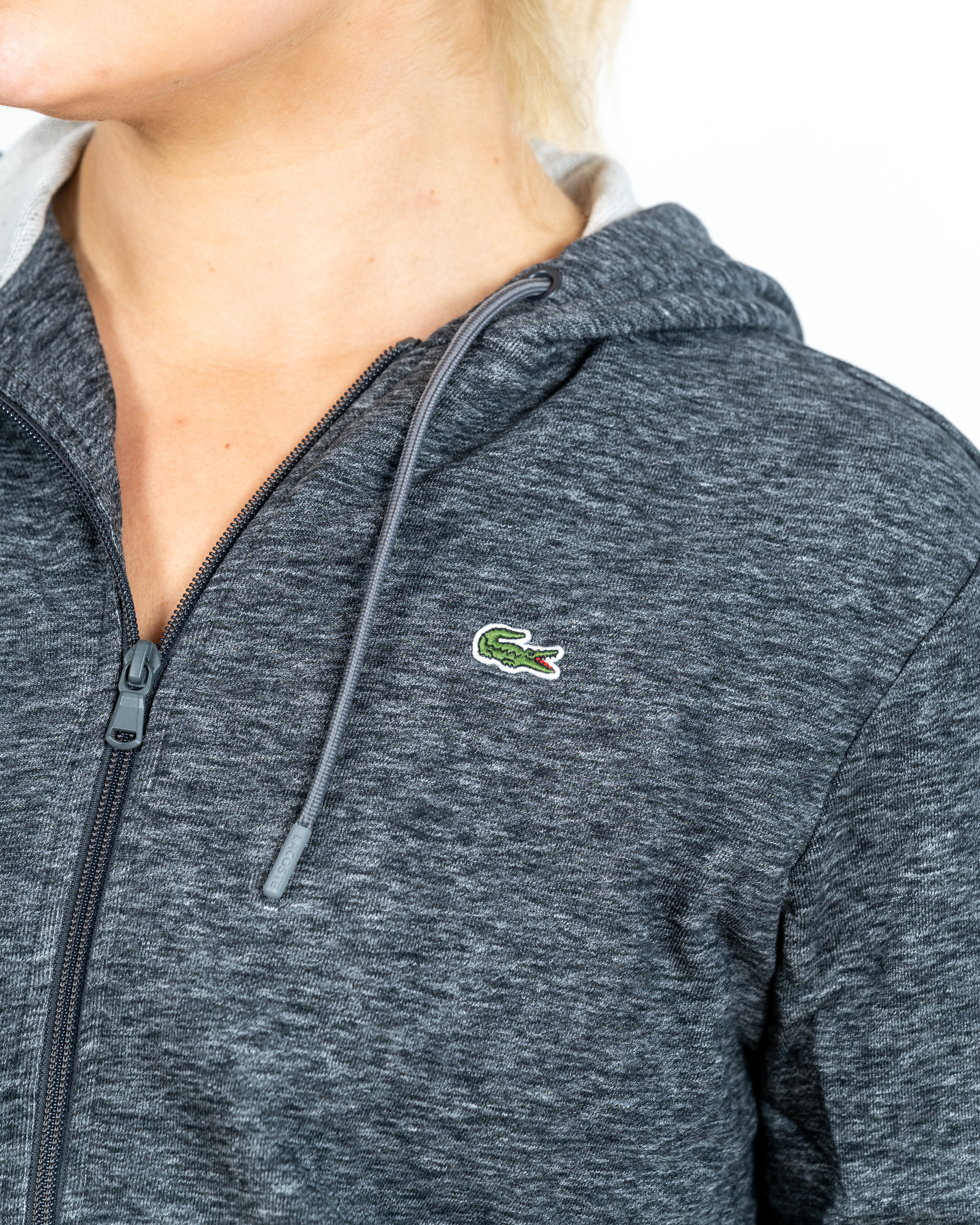 Lacoste Kvinde Hættetrøje Grå