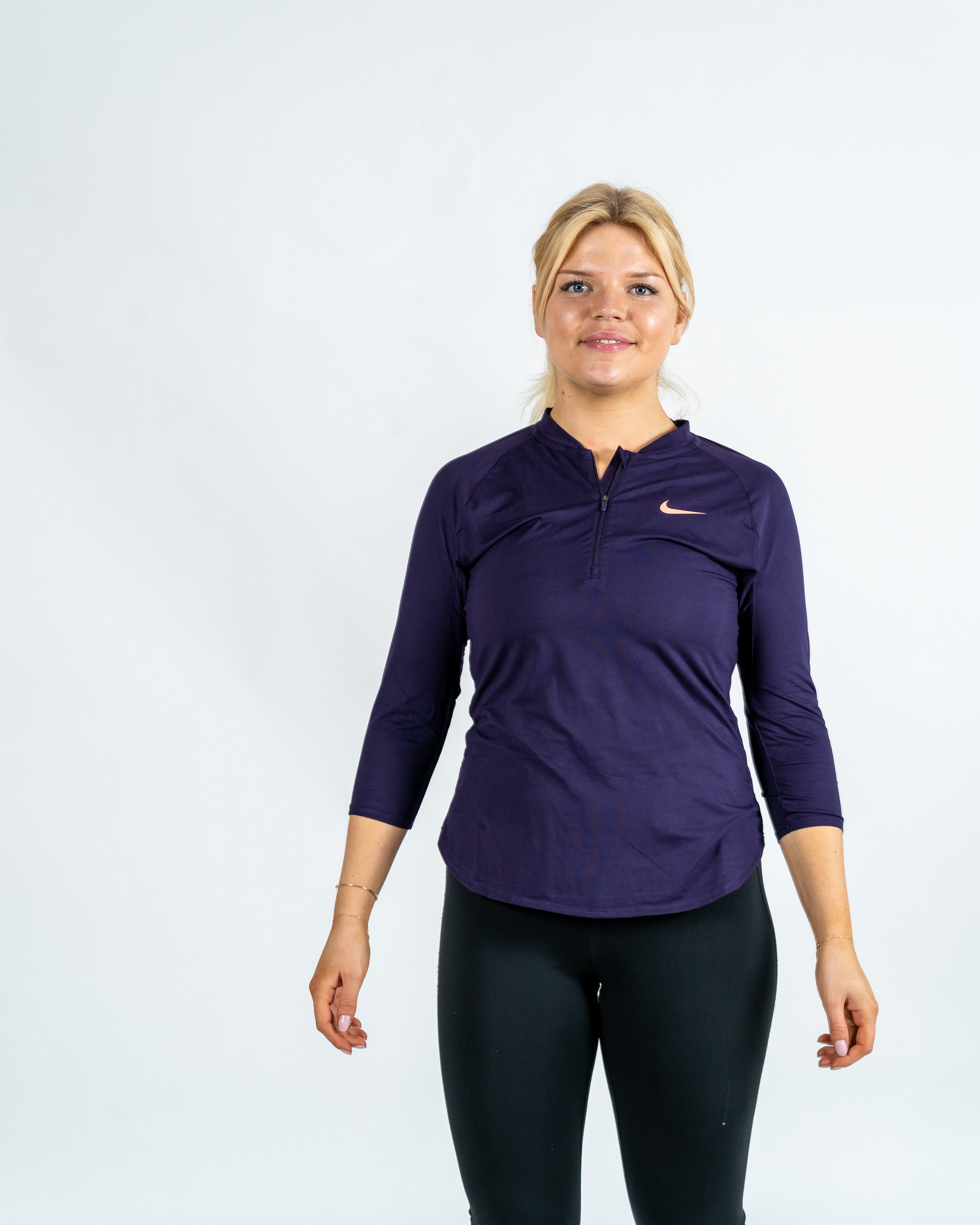 Nike Kvinde NKCT Dry Pure 3/4 Ærmet Lilla