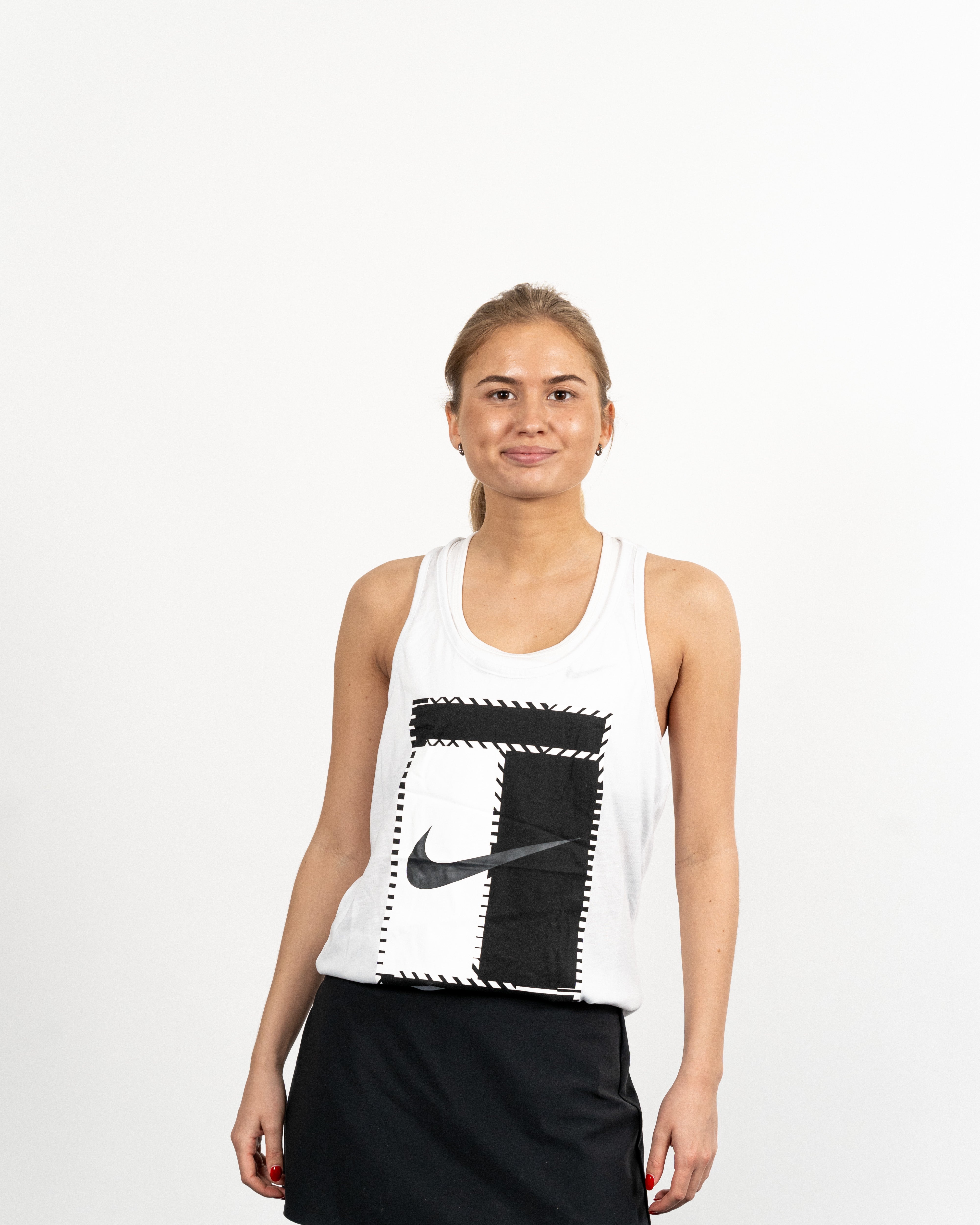 Nike Kvinde Trænings Top Hvid/Sort
