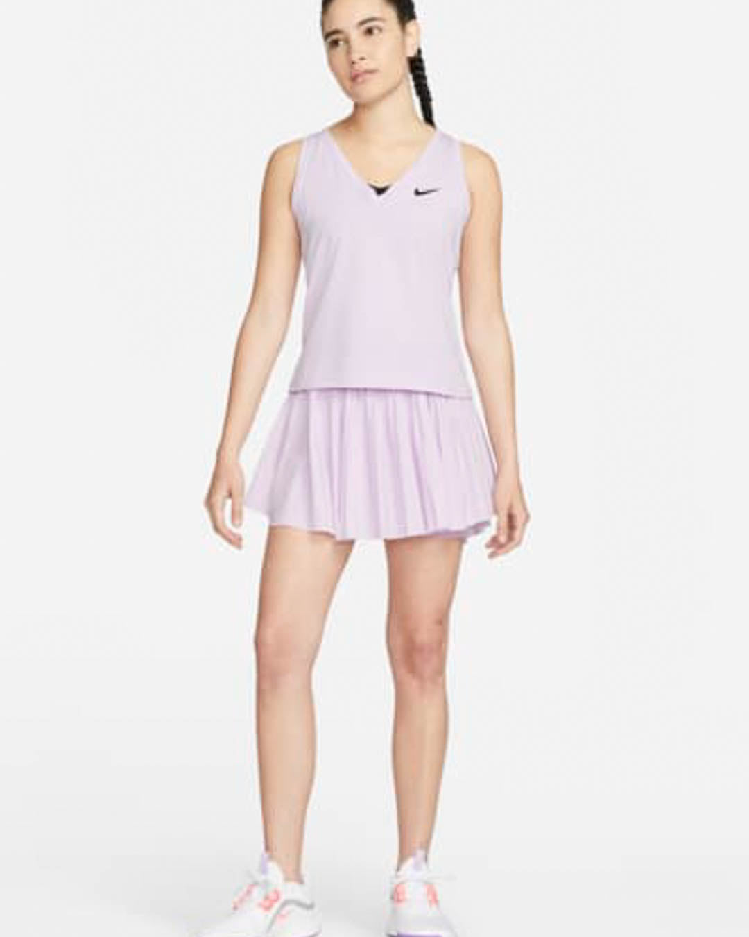 NikeCourt Dri-FIT Kvinde Advantage Skirt Plisseret Ekstra Længde