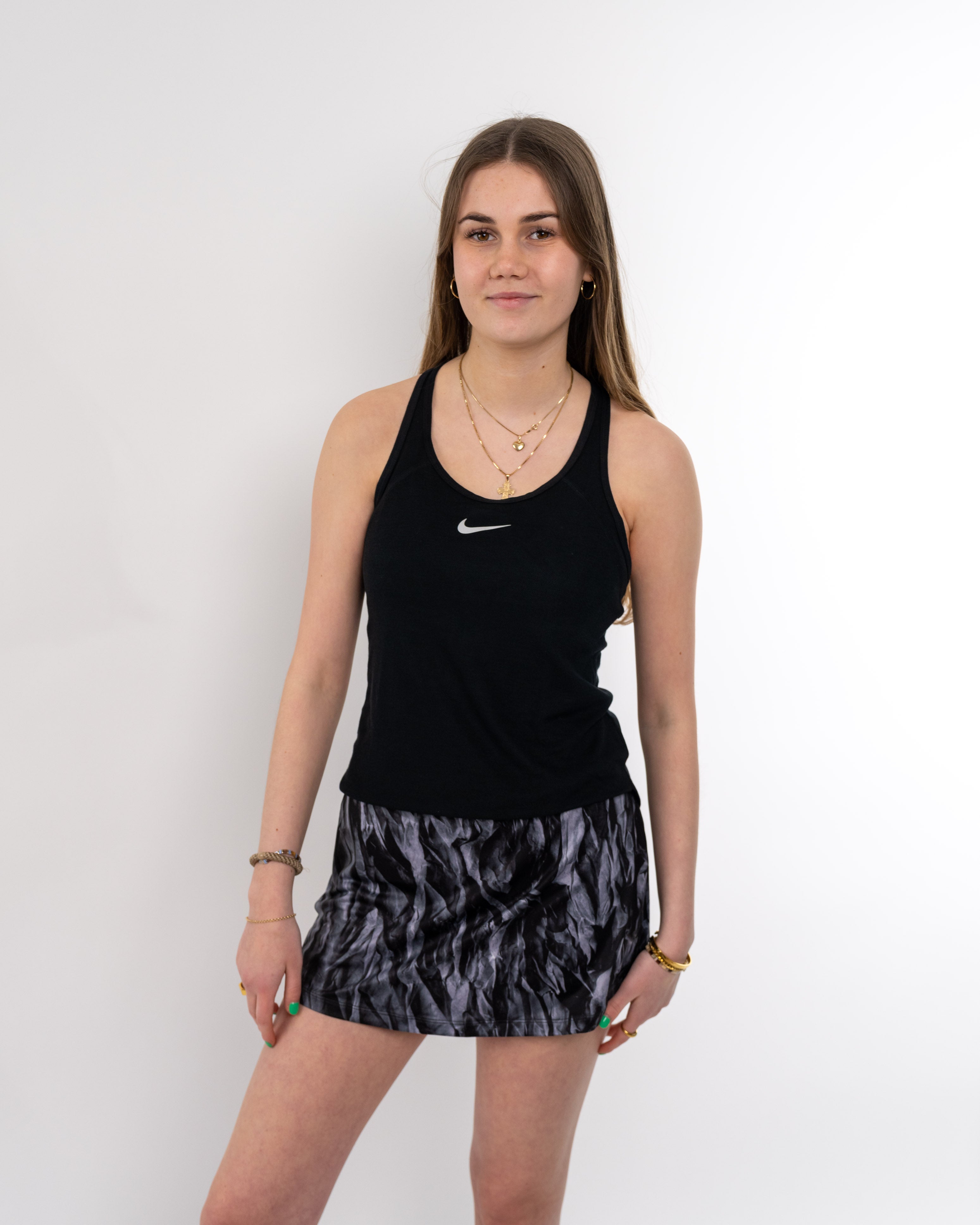 NikeCourt Kvinde Printed Skirt Sort/Grå